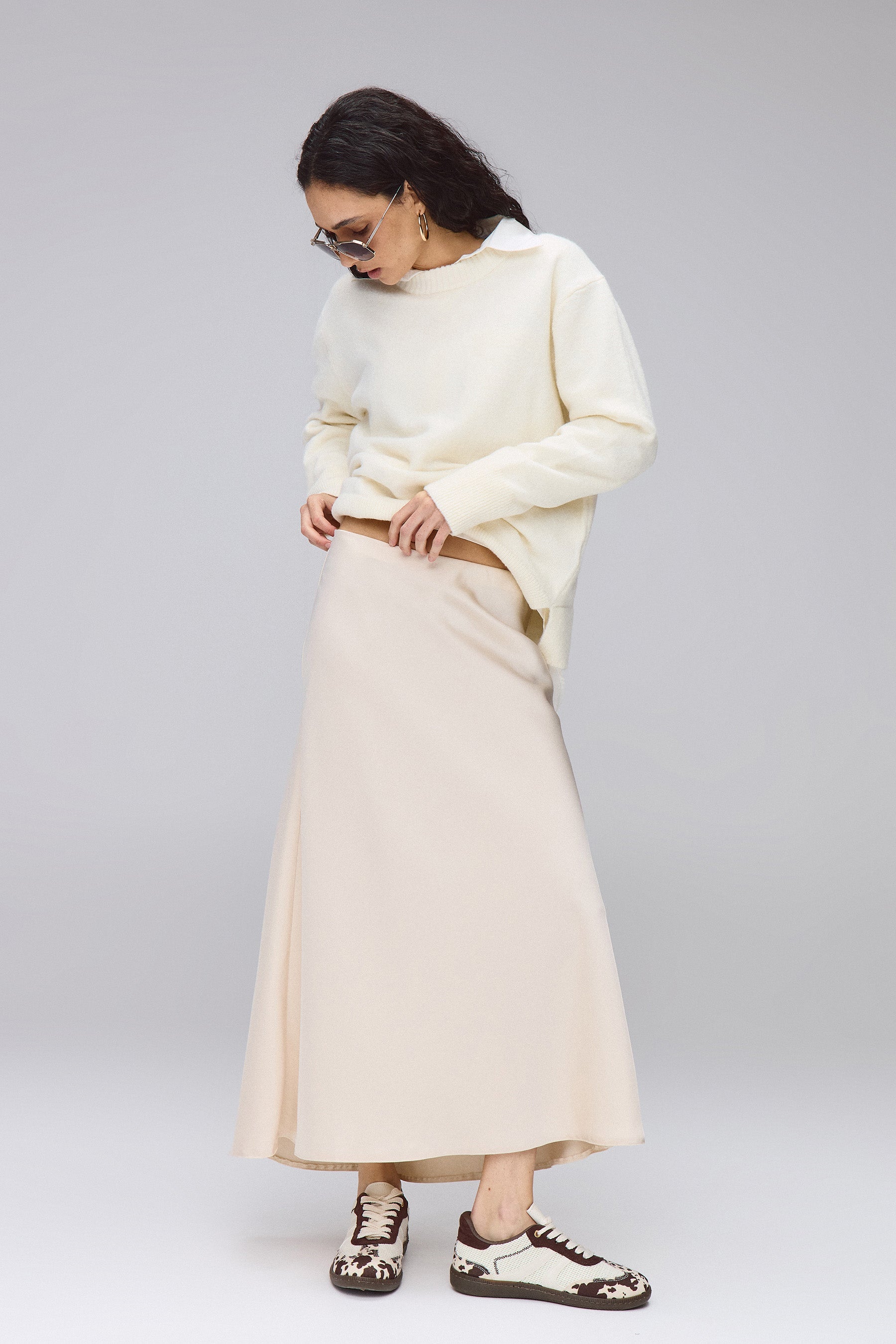 חצאית מקסי עם גומי