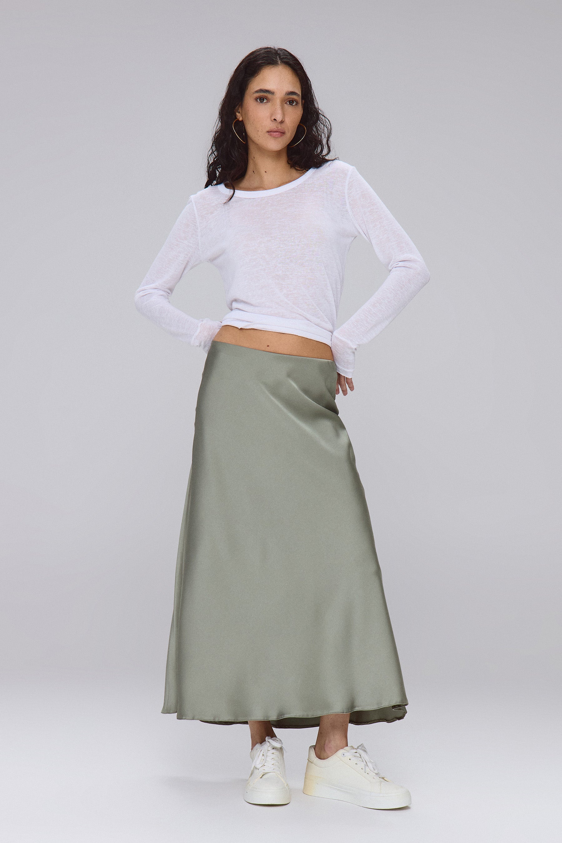 חצאית מקסי עם גומי