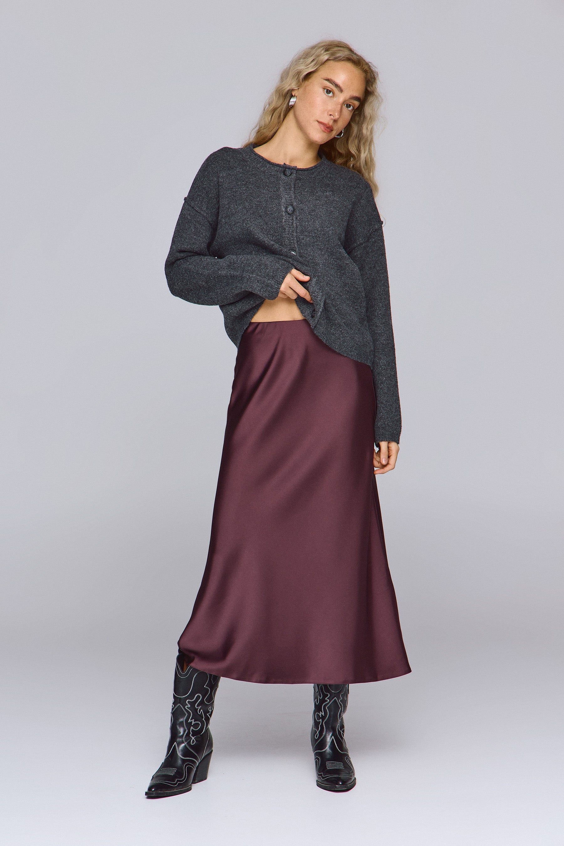 חצאית מקסי עם גומי