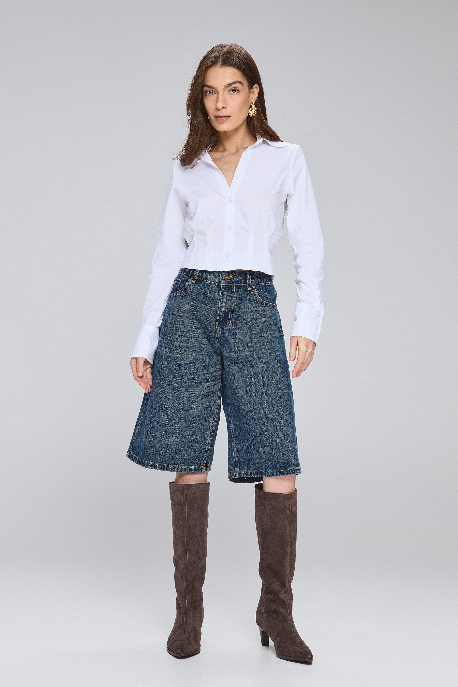 חולצת נעומי מכופתרת בלון