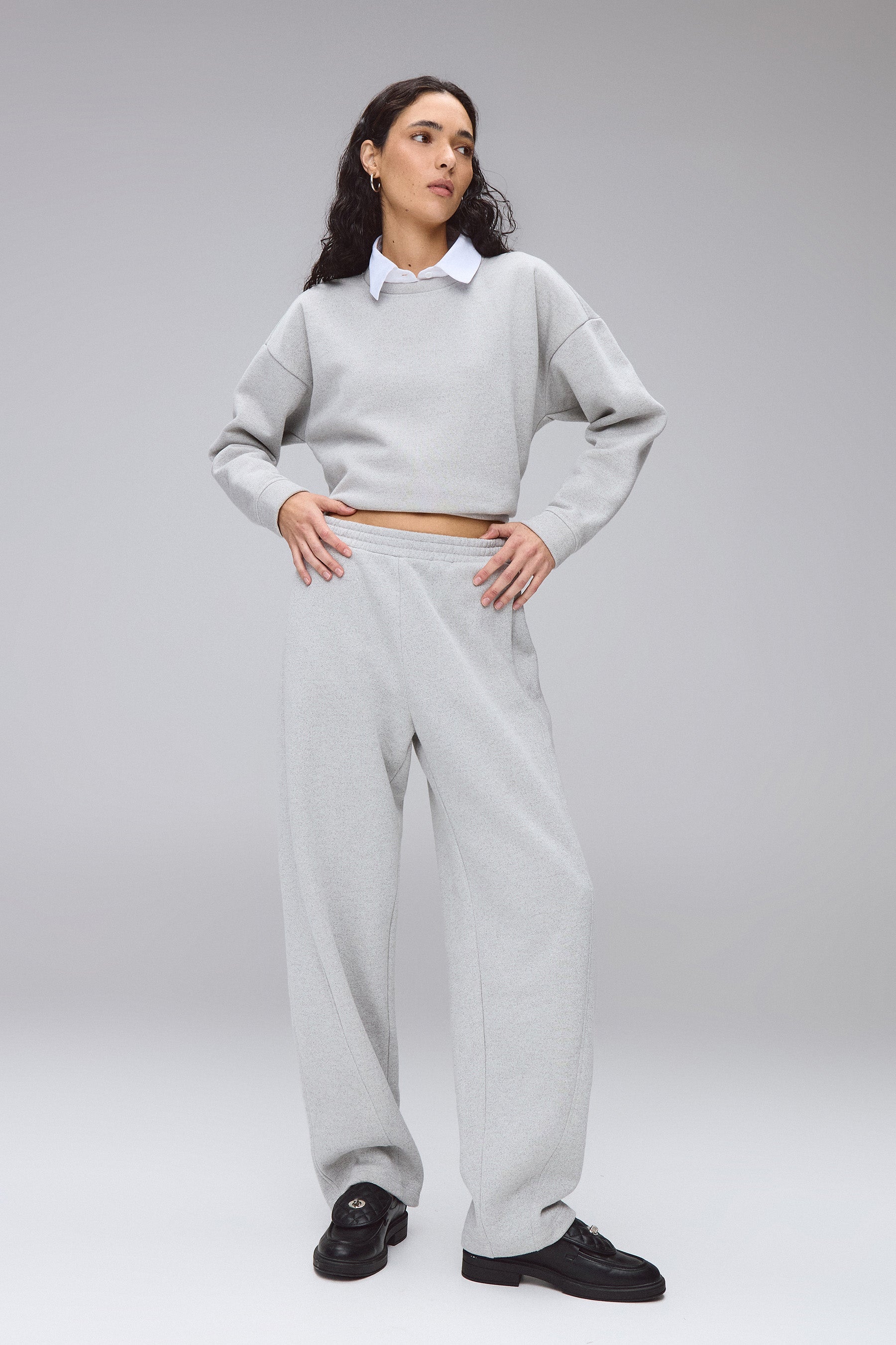 מכנס בד מנצנץ סט