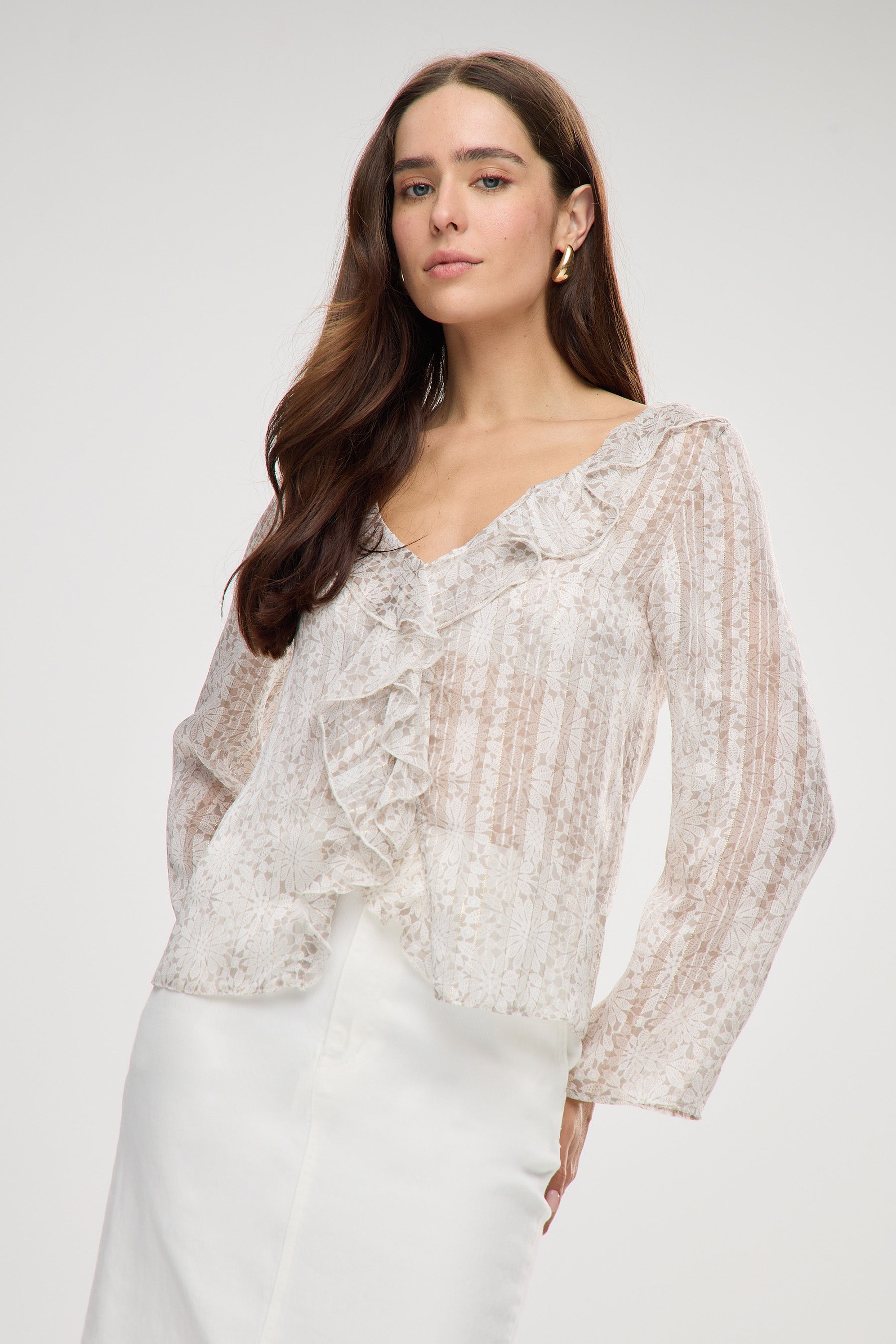 חולצת שיפון וולן