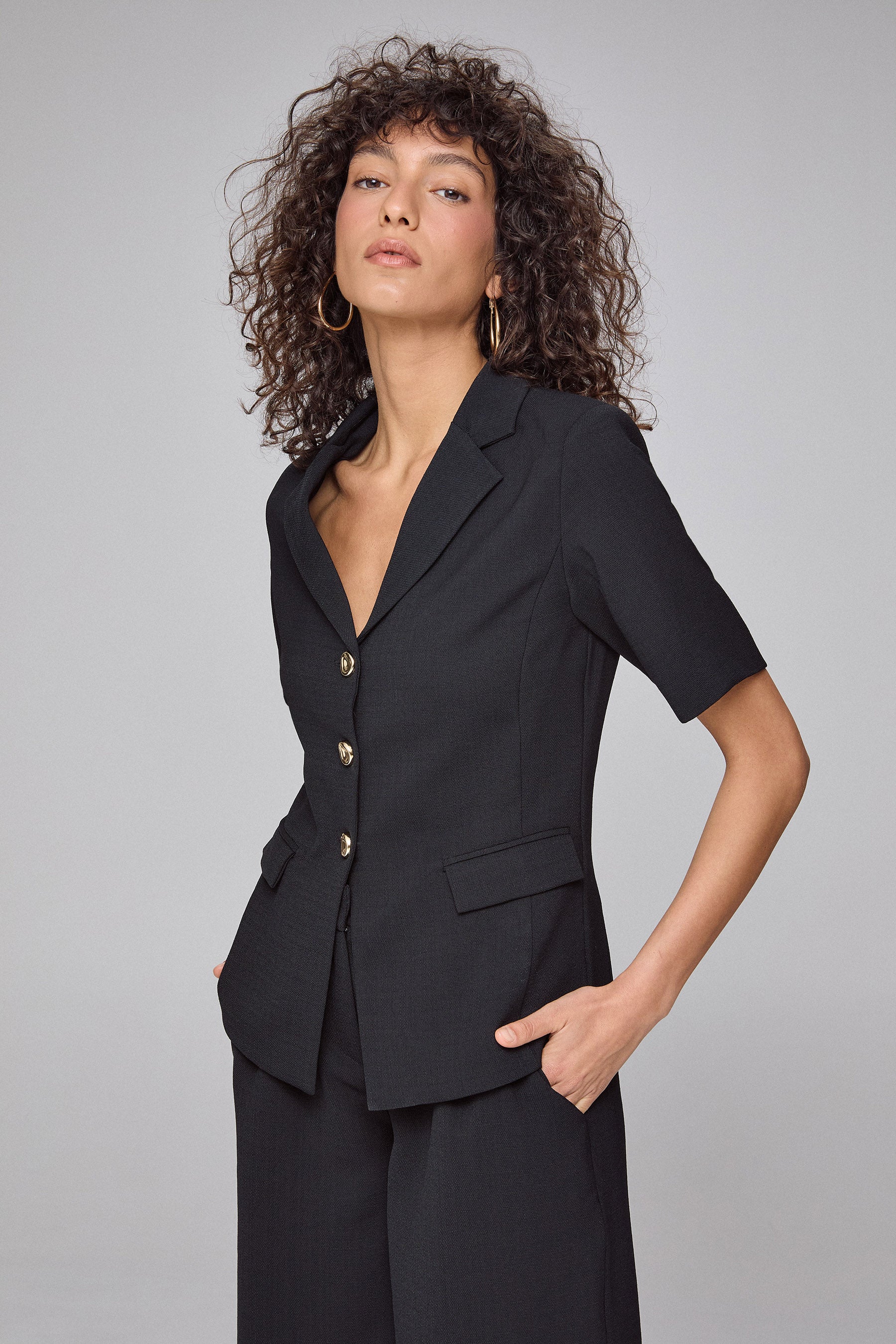 ג'קט רייס כפתור זהב