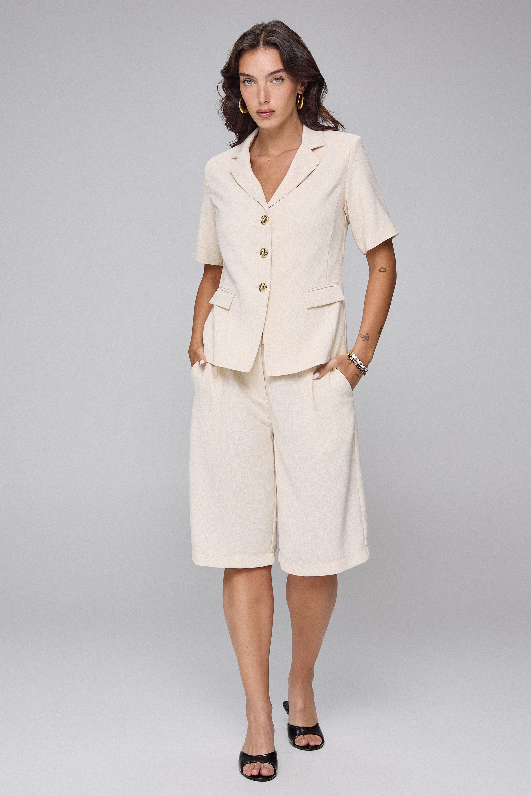 ג'קט רייס כפתור זהב