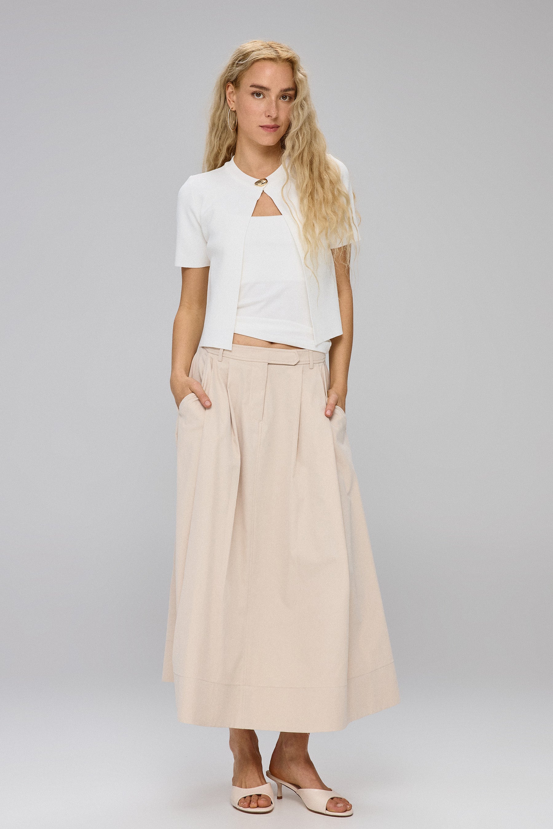 חצאית פרשוט מישל כיסים