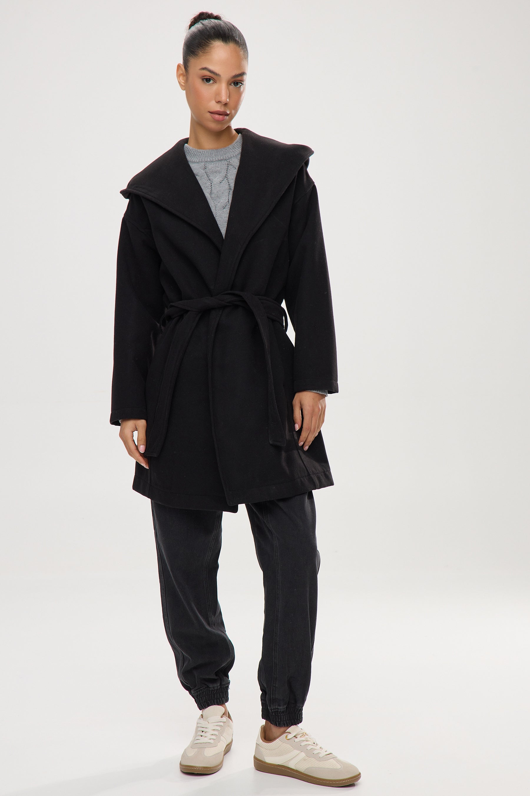 מעיל צמר צווארון שאל