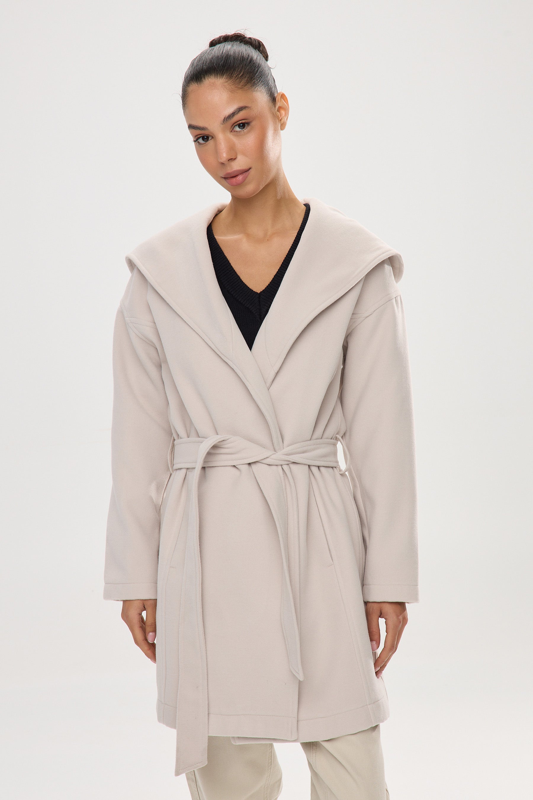 מעיל צמר צווארון שאל