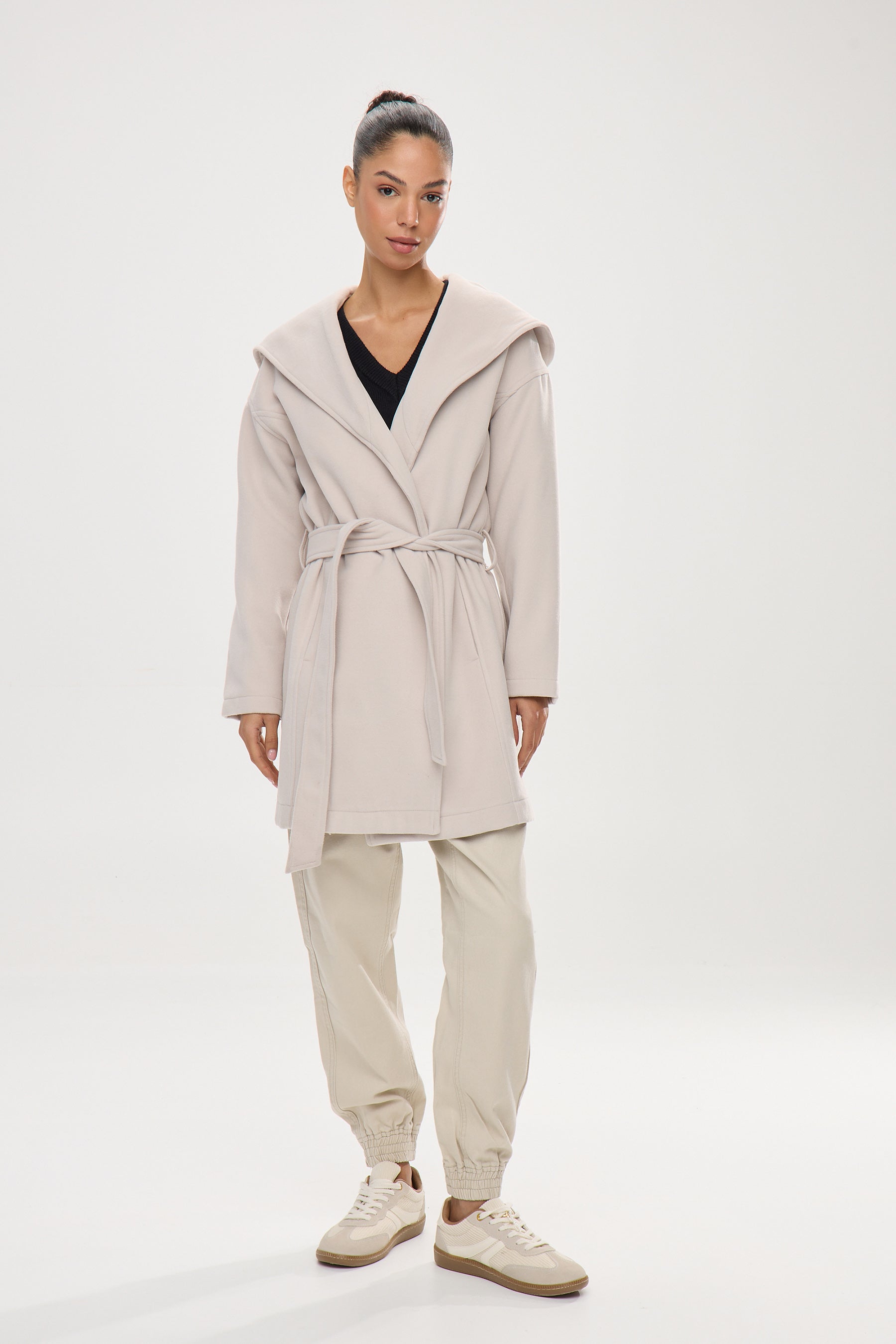 מעיל צמר צווארון שאל