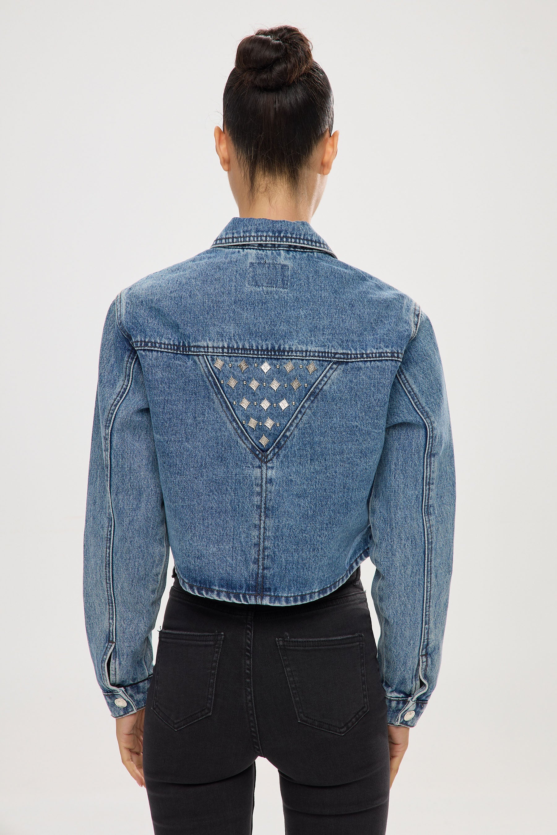 ג'קט ג'ינס ניטים כחול