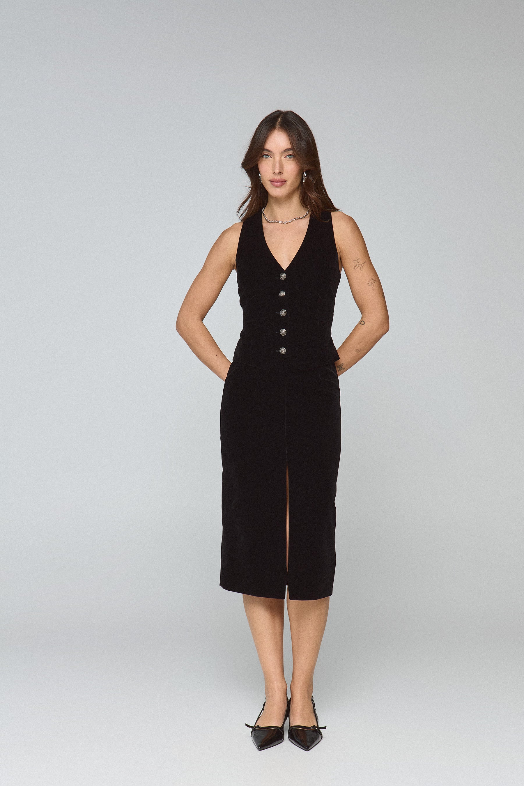 ווסט קטיפה סט