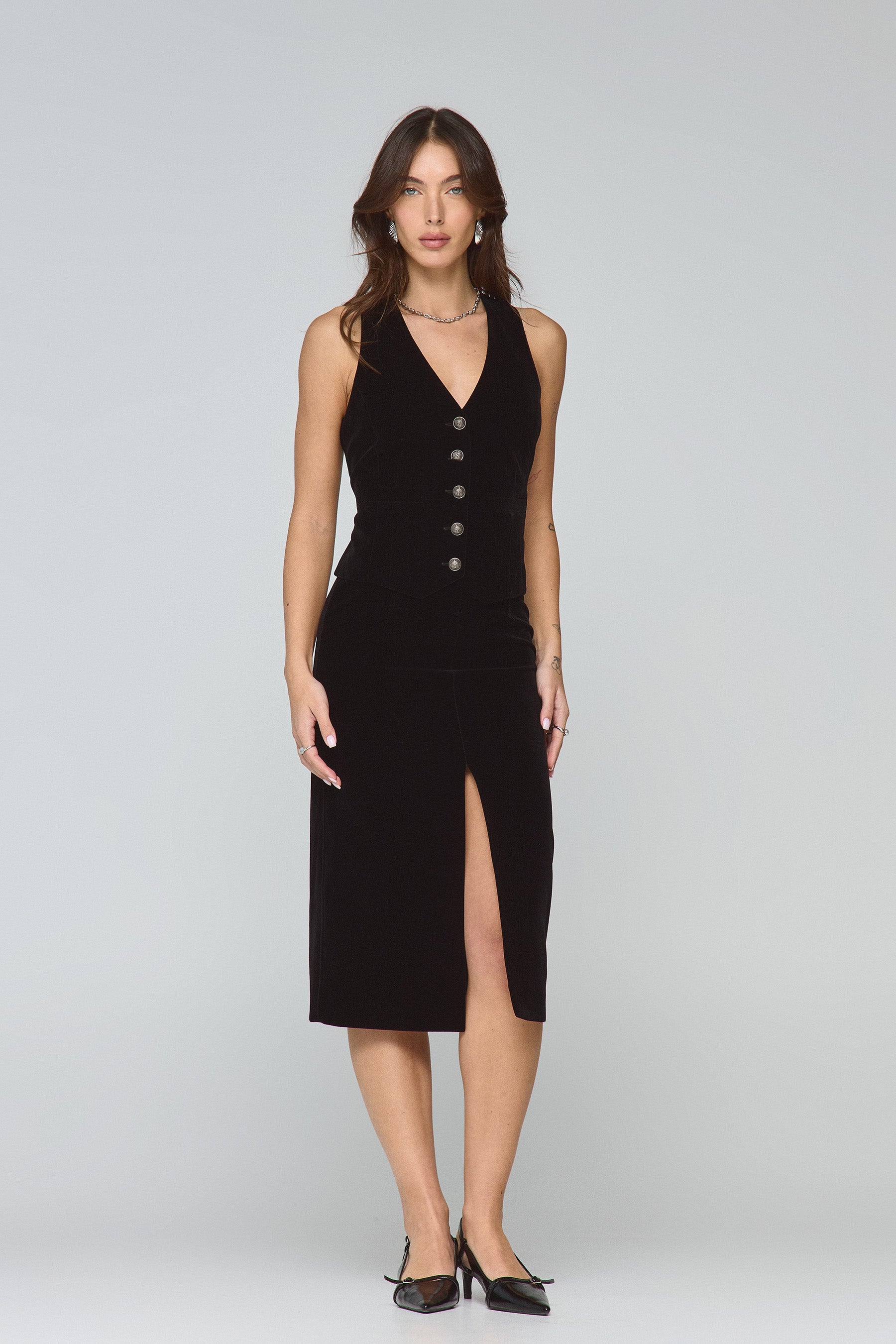 חצאית קטיפה סט