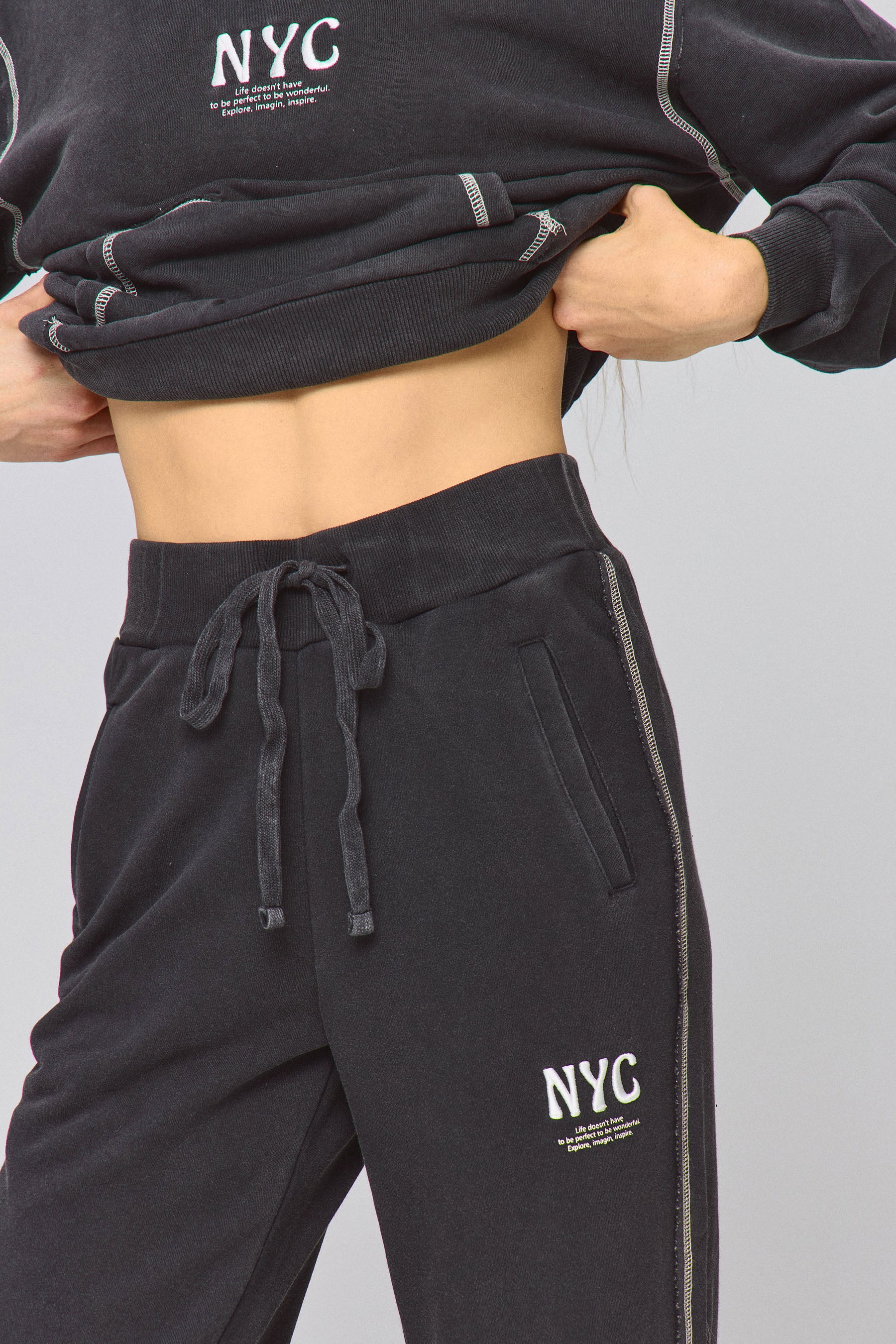 מכנס שטוף עם פלטלוק