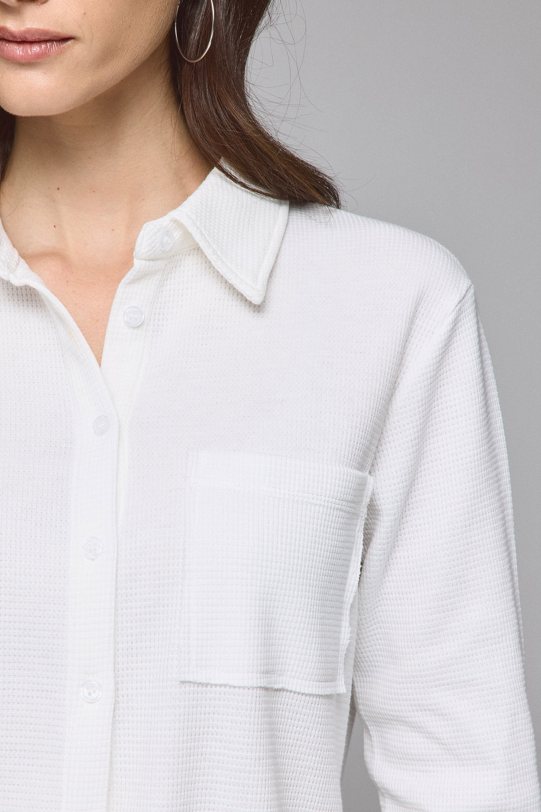 חולצת כפתורים וופל סט