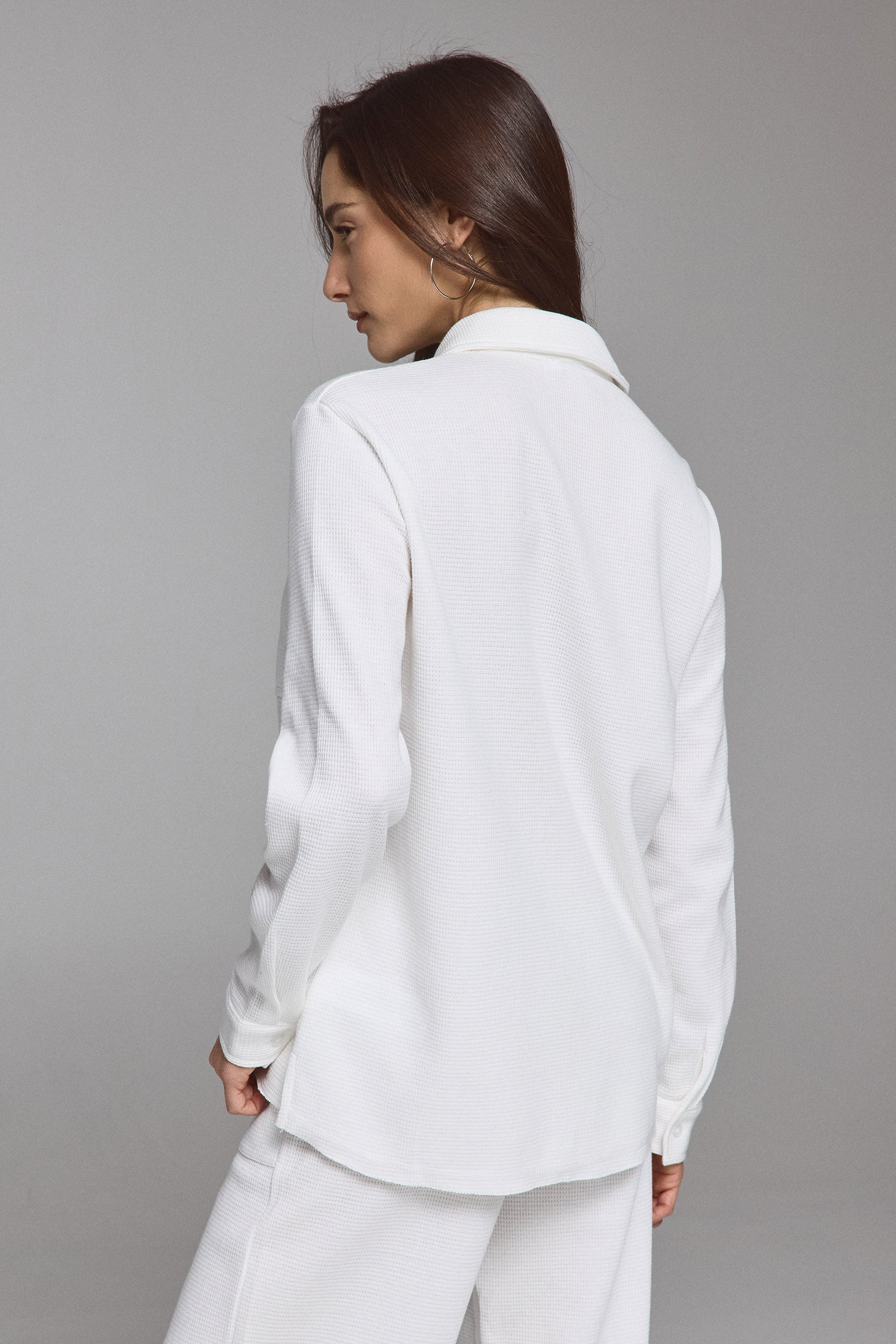 חולצת כפתורים וופל סט