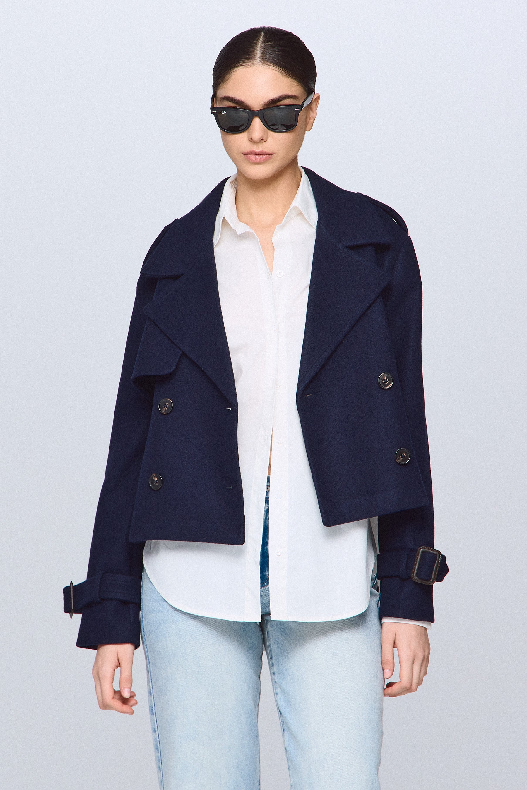 מעיל טרנץ צמר