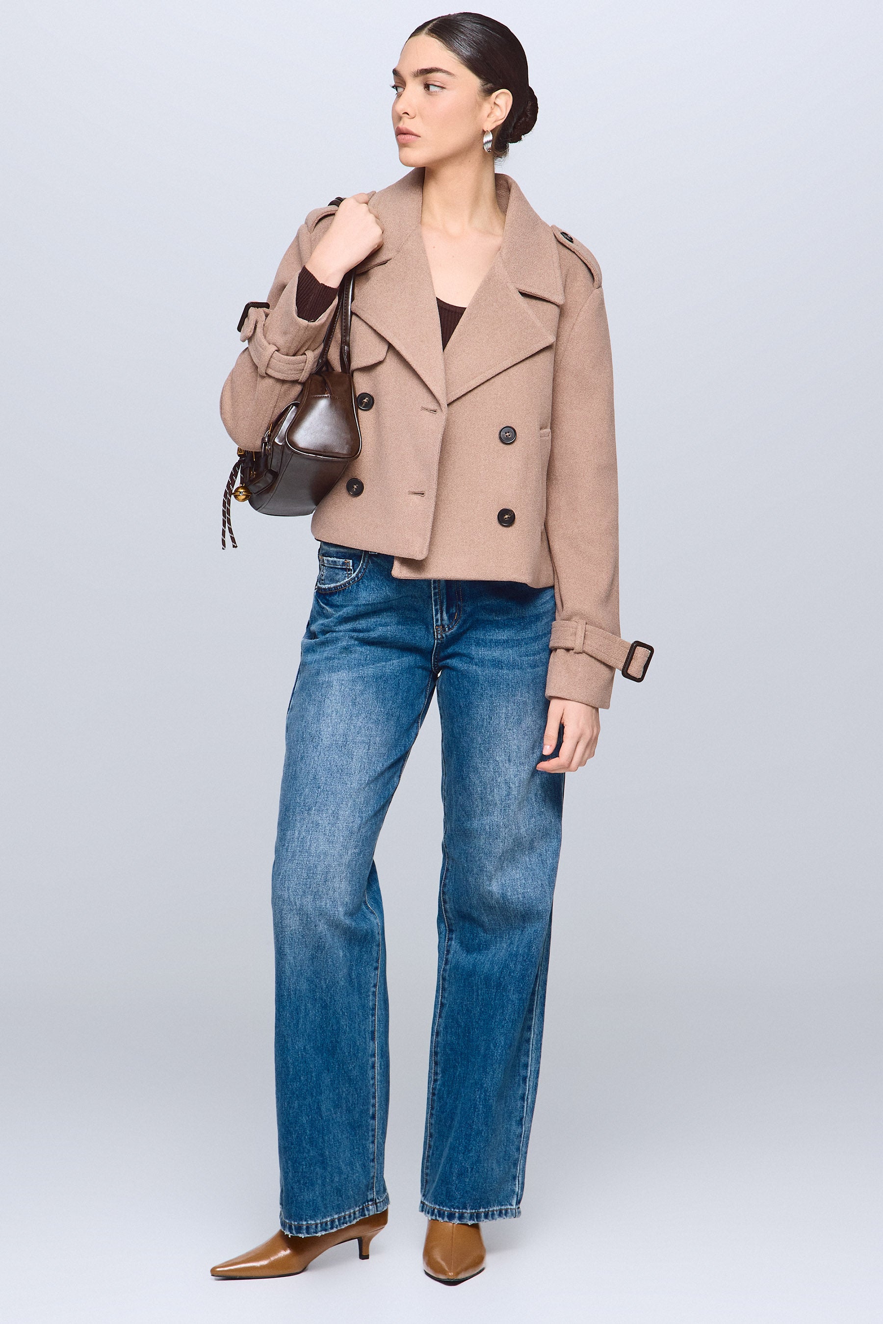 מעיל טרנץ צמר