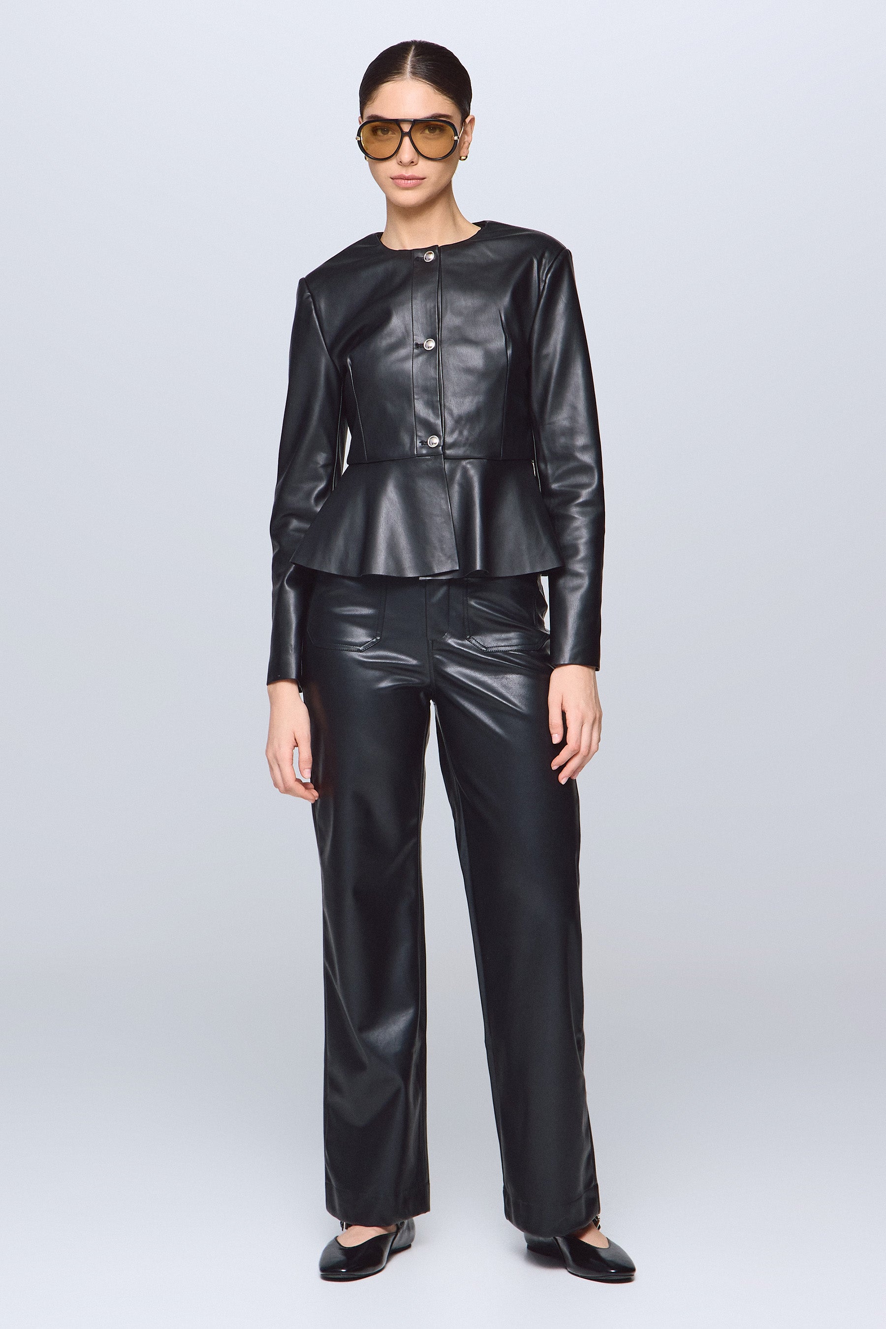 ג'קט PU פפלום