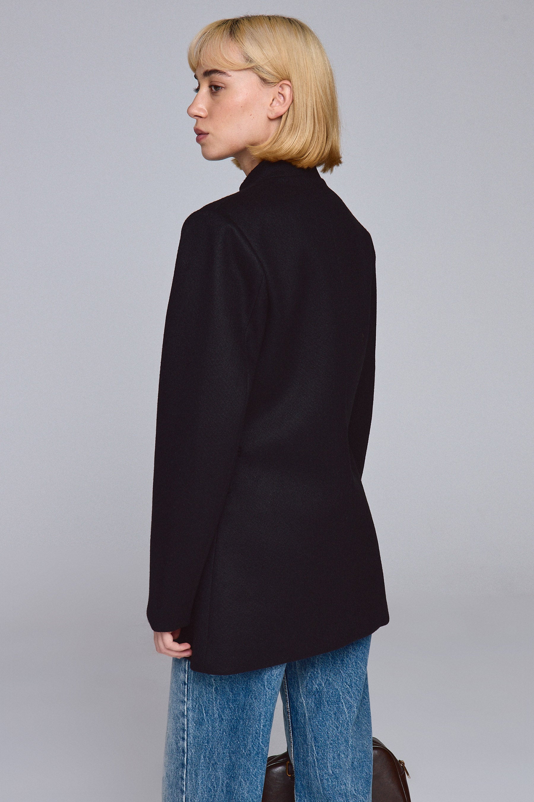 מעיל צמר צווארון סיני