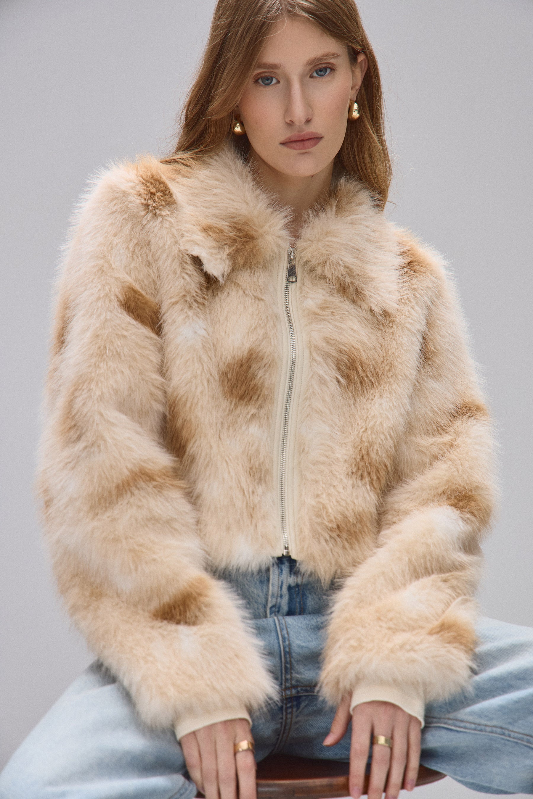 מעיל דפוס פרה