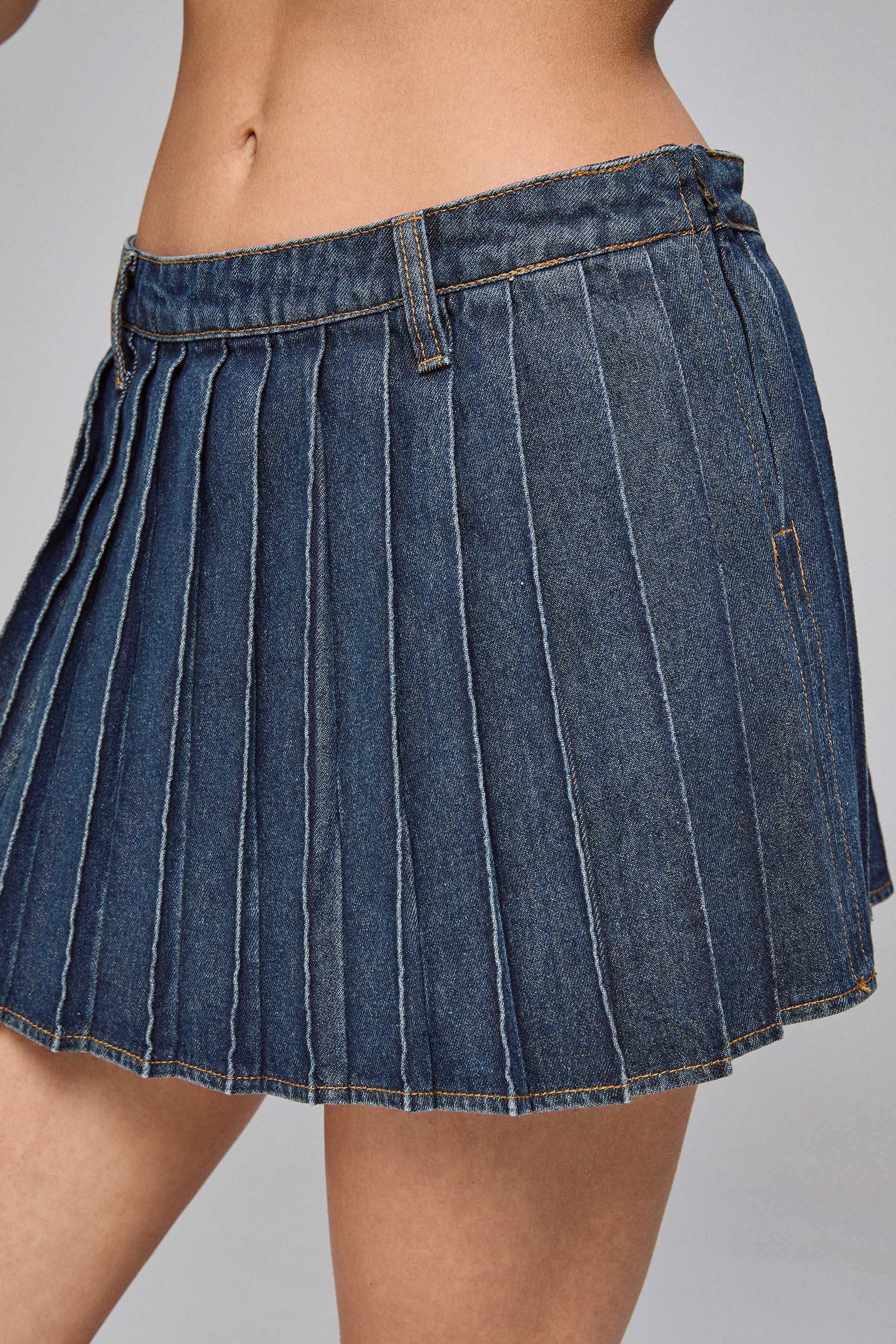 חצאית ג'ינס פליסה