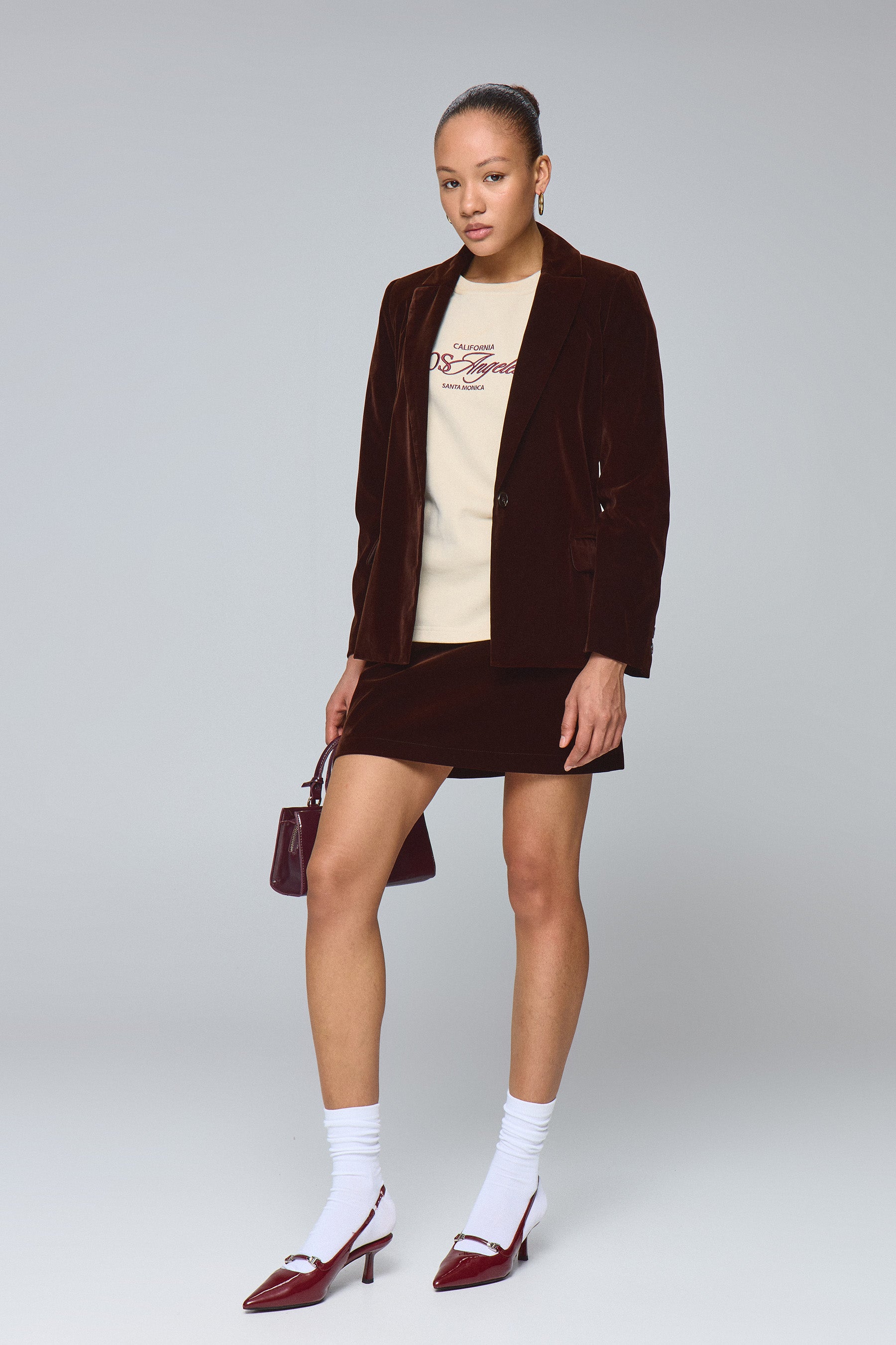 חצאית קטיפה סט