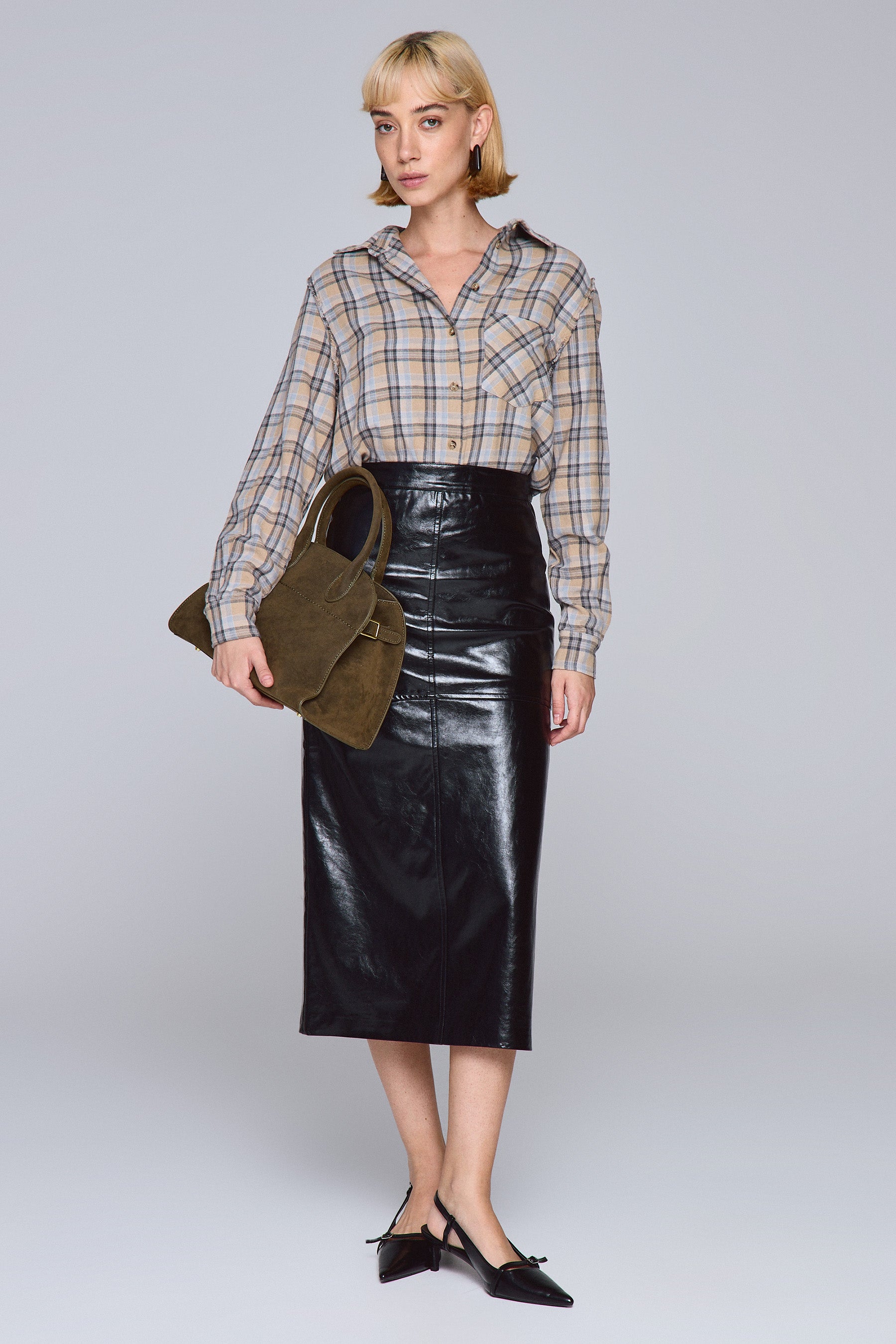 חצאית PU שליץ