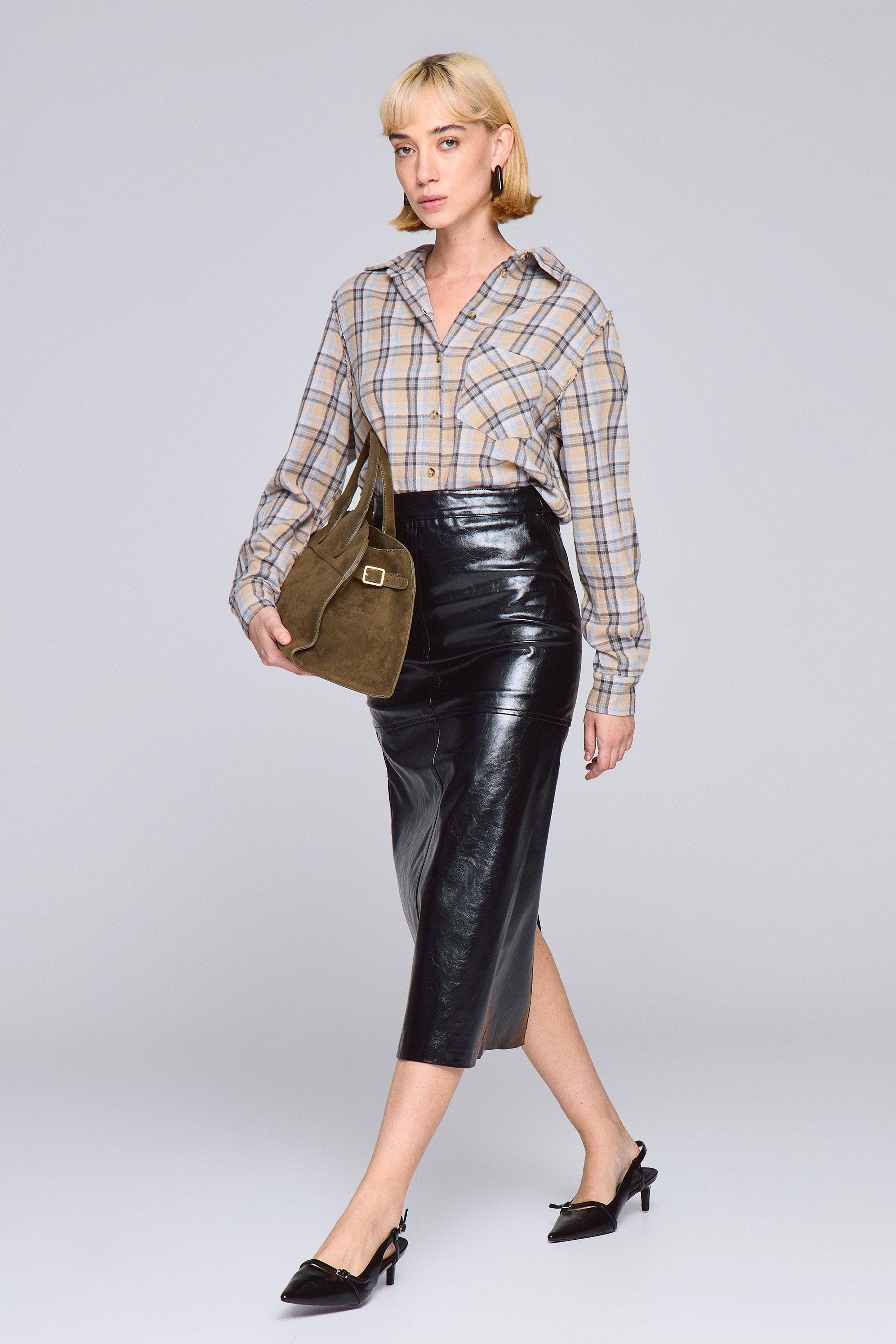 חצאית PU שליץ