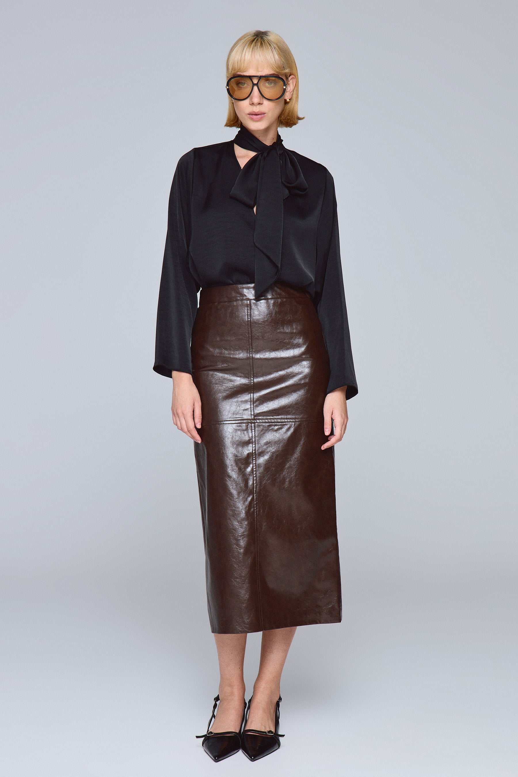 חצאית PU שליץ