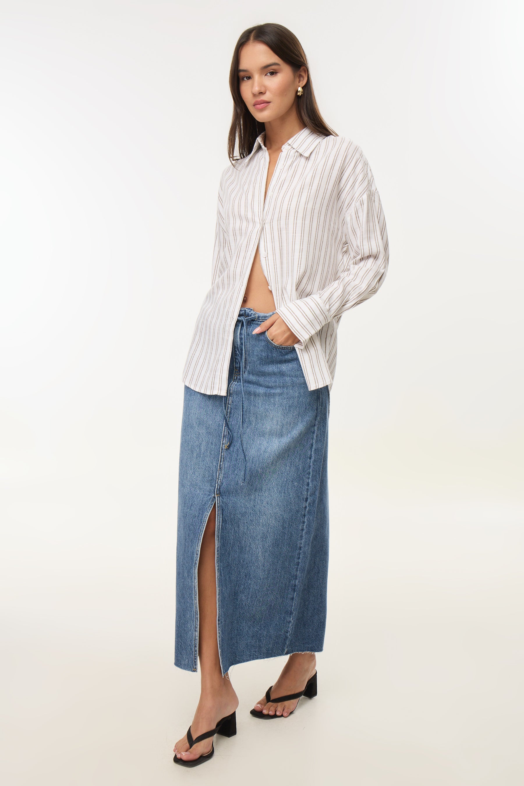 חצאית ג'ינס שרוך