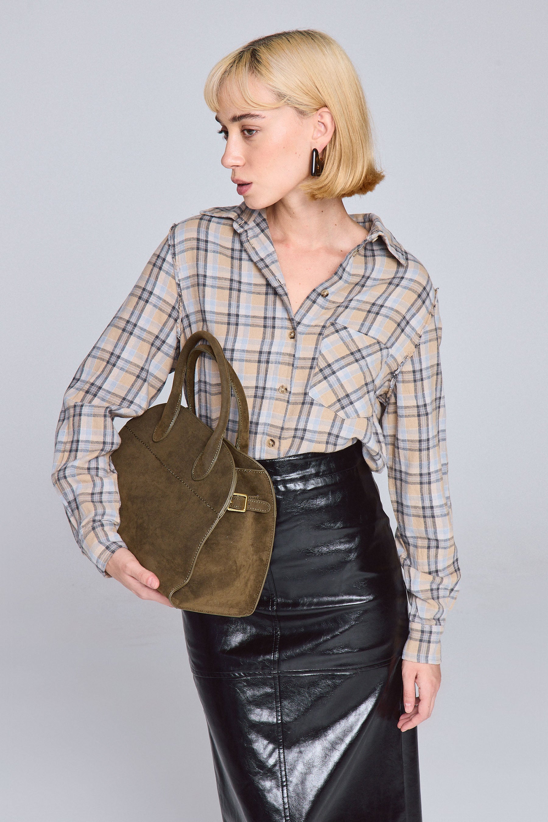 חולצה משובצת פרנזים