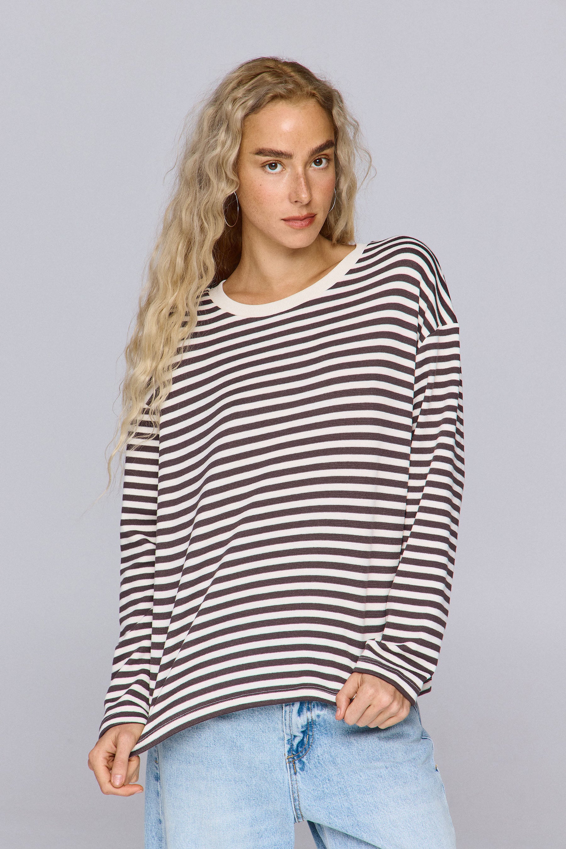 חולצת סטרייפס דרו