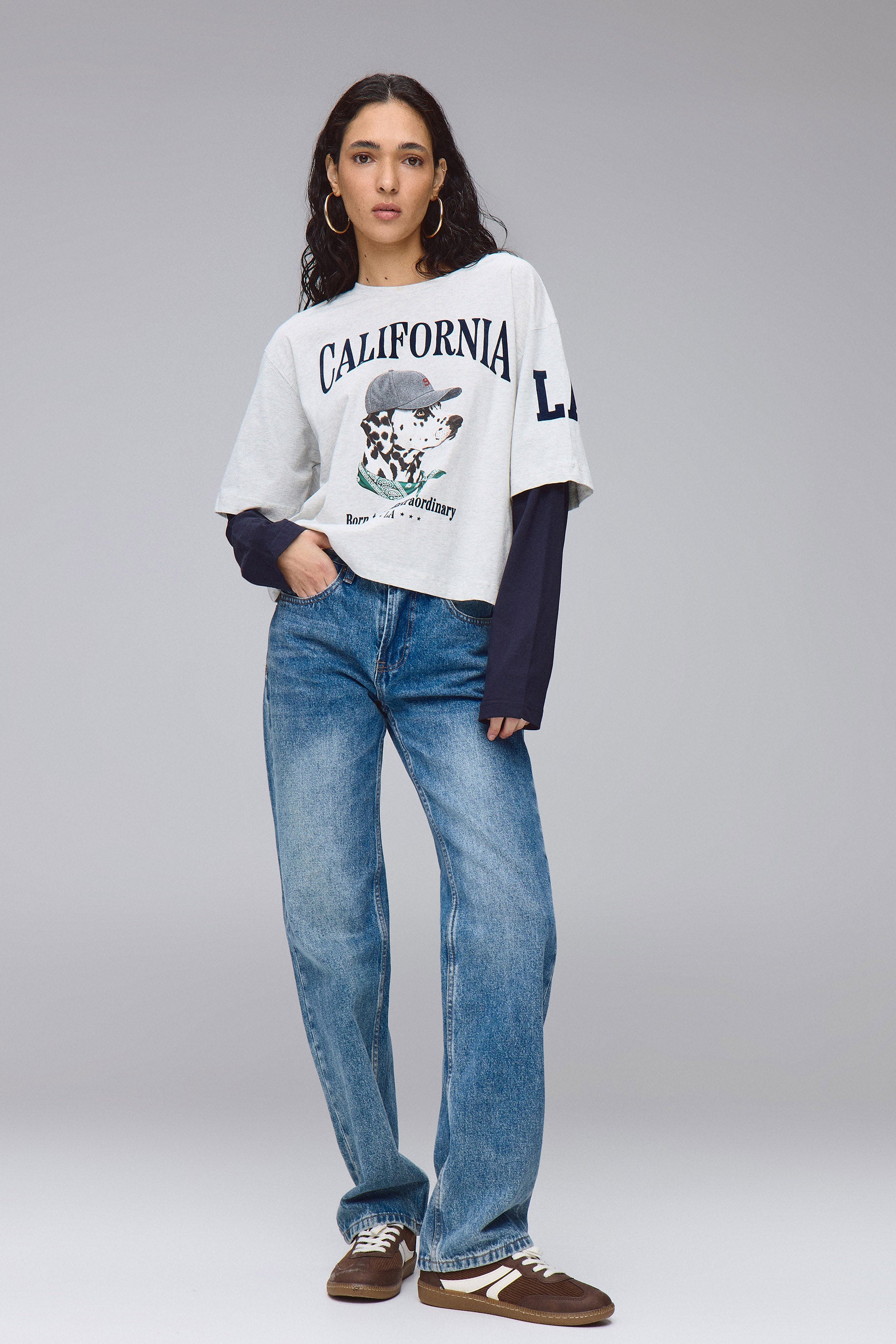 חולצת קליפורניה שרוול כפול