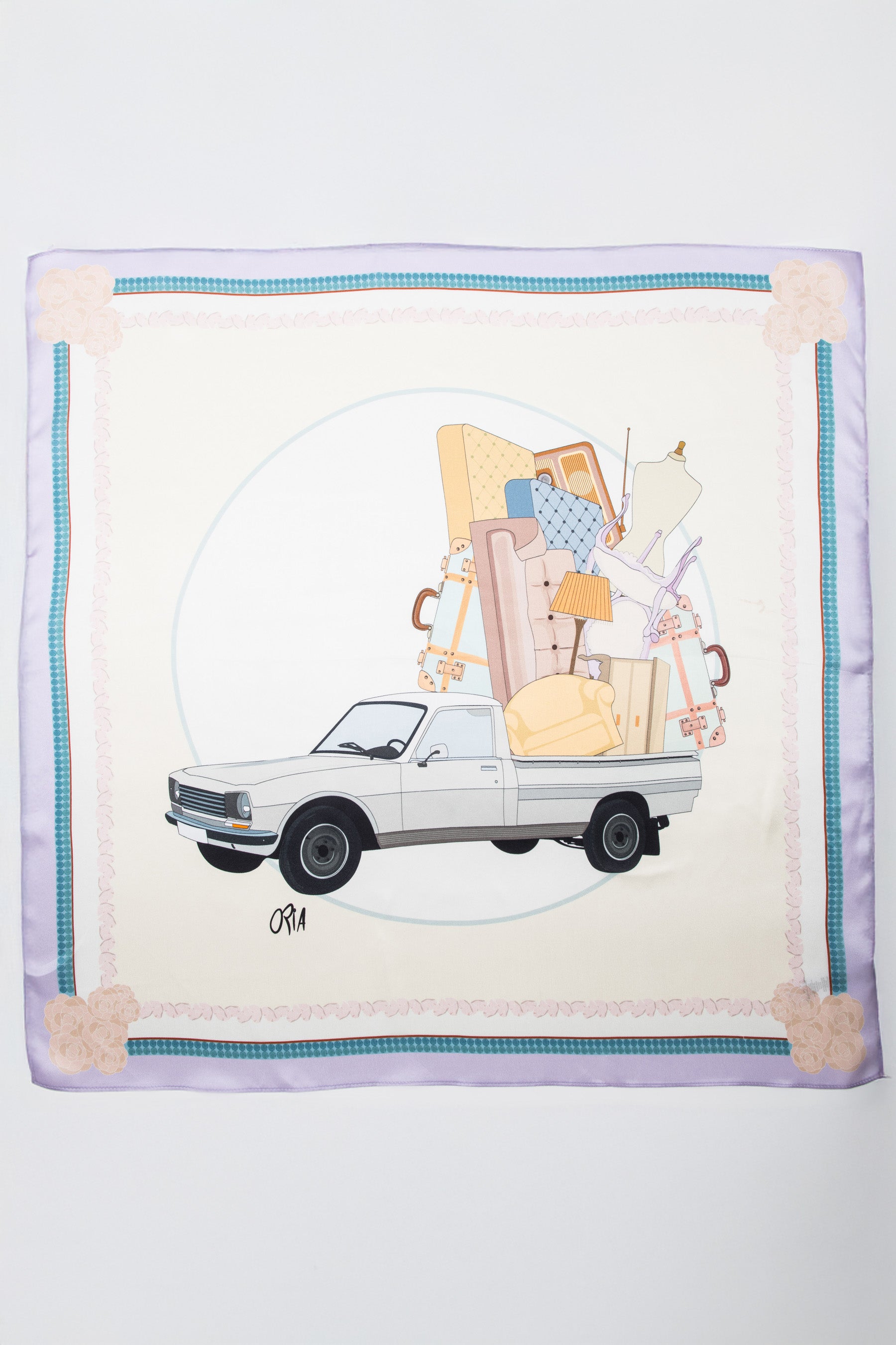 מטפחת משי פסטל