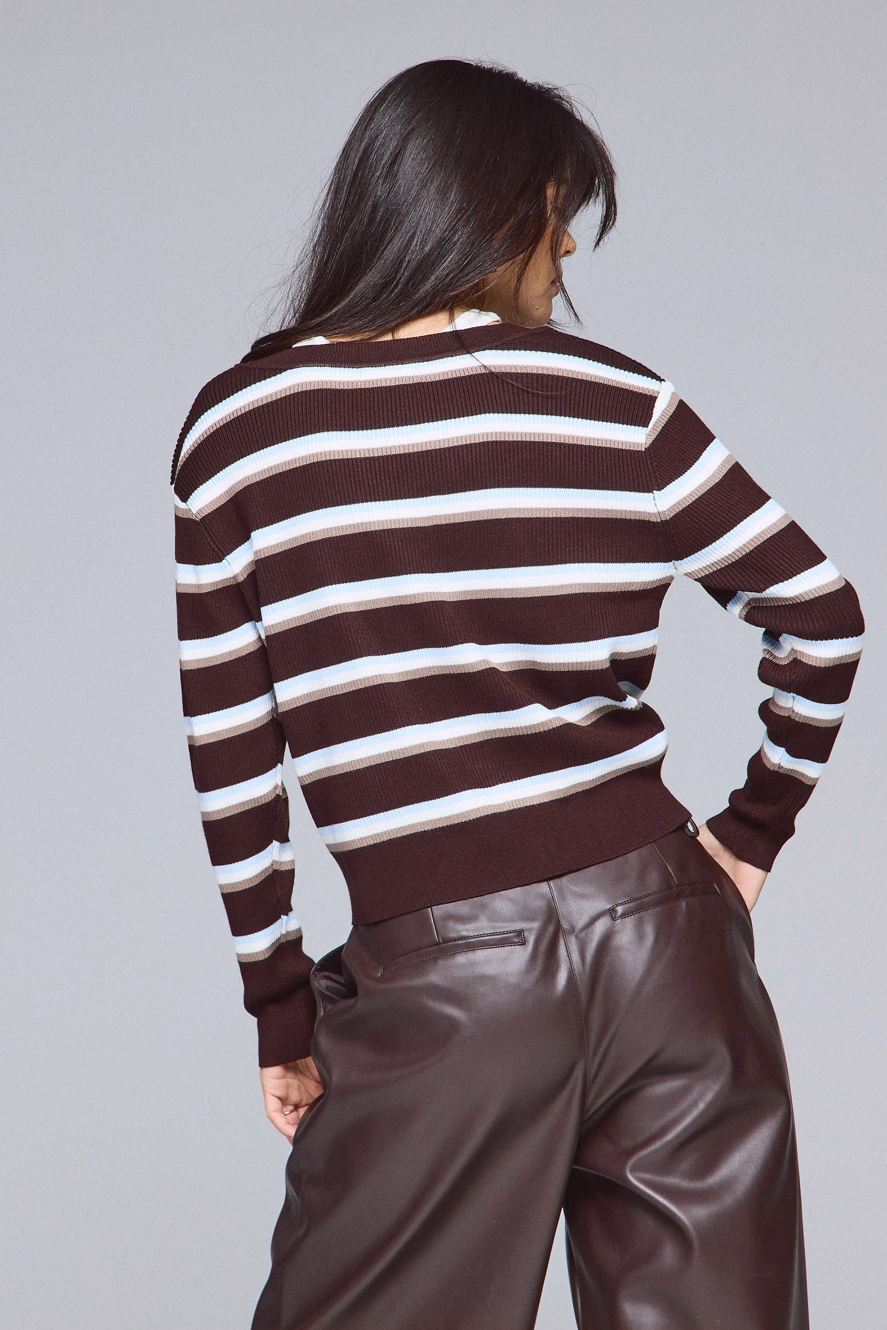 סריג פסים שילוב גופיה