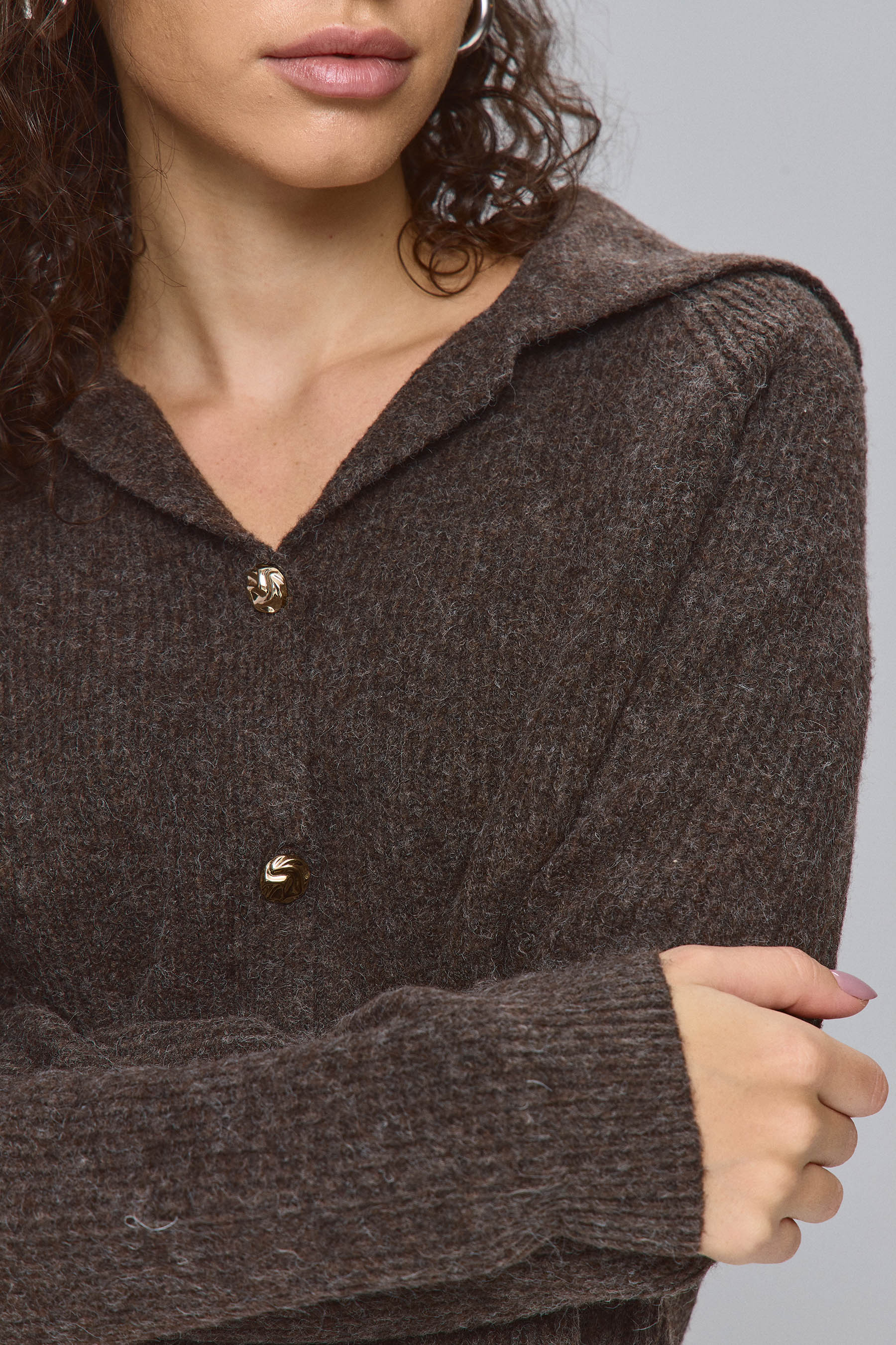 סריג כפתורים זהב