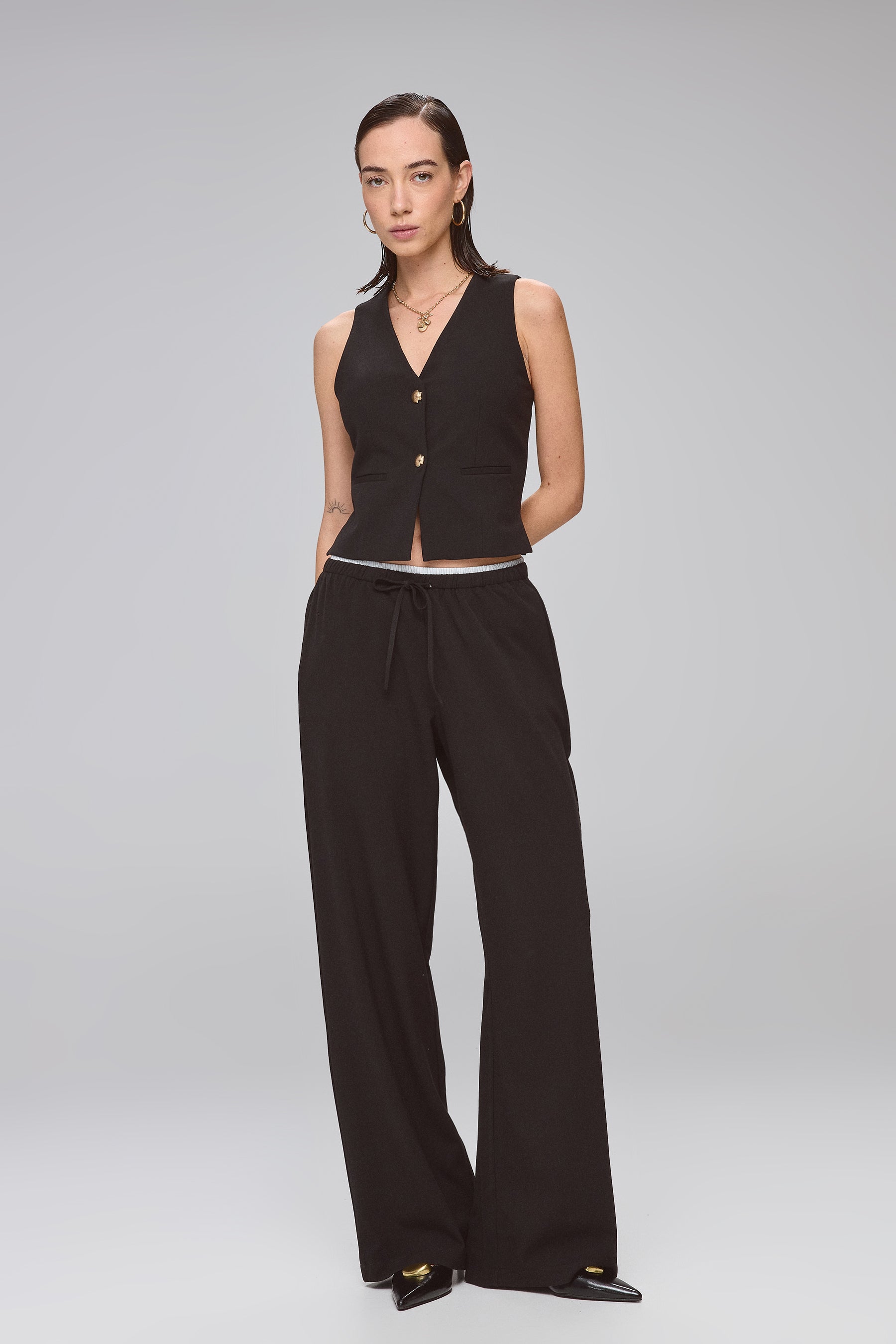 ווסט כפתורי זהב סט