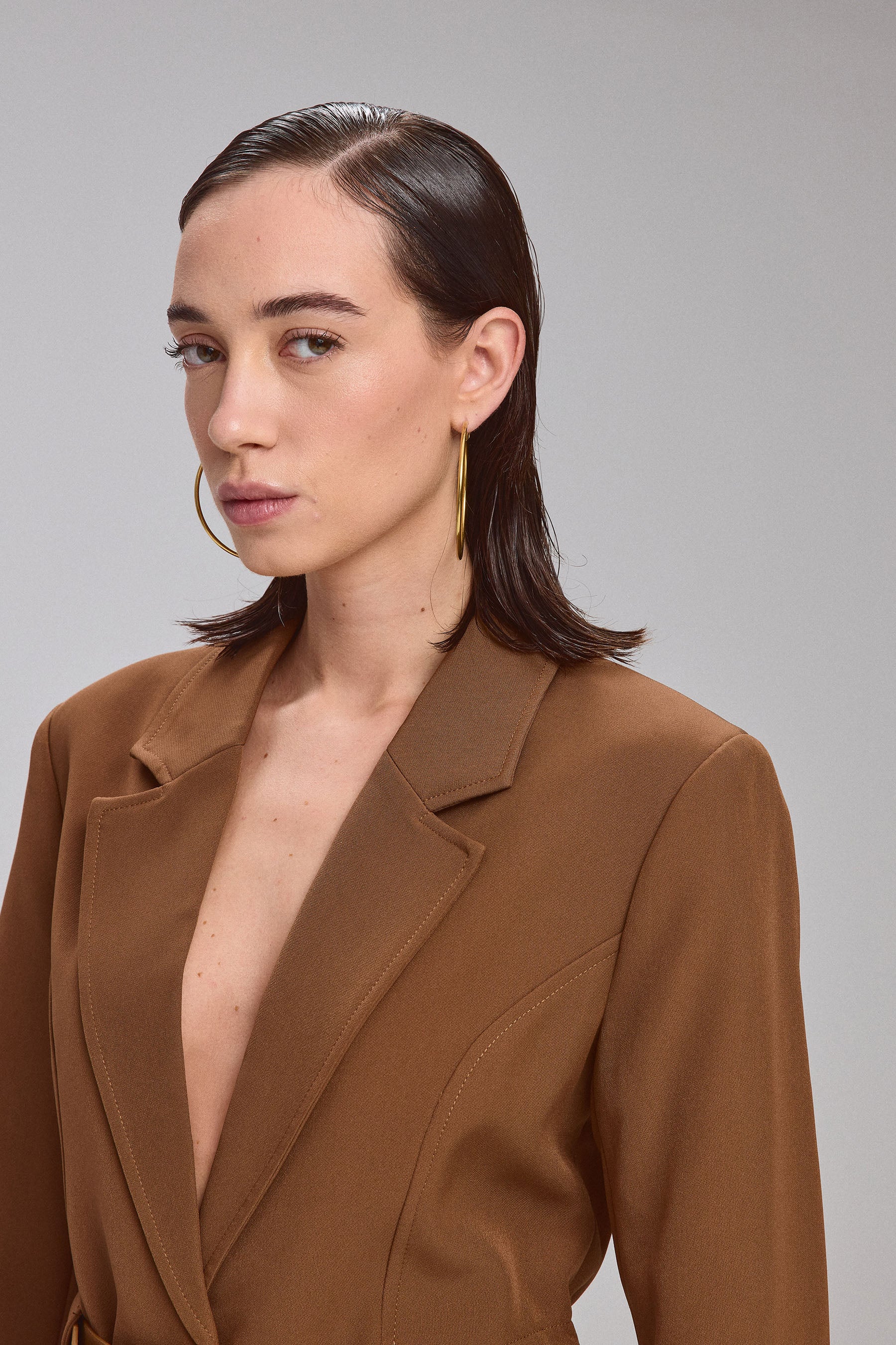 ג'קט מחוייט עם חגורה סט