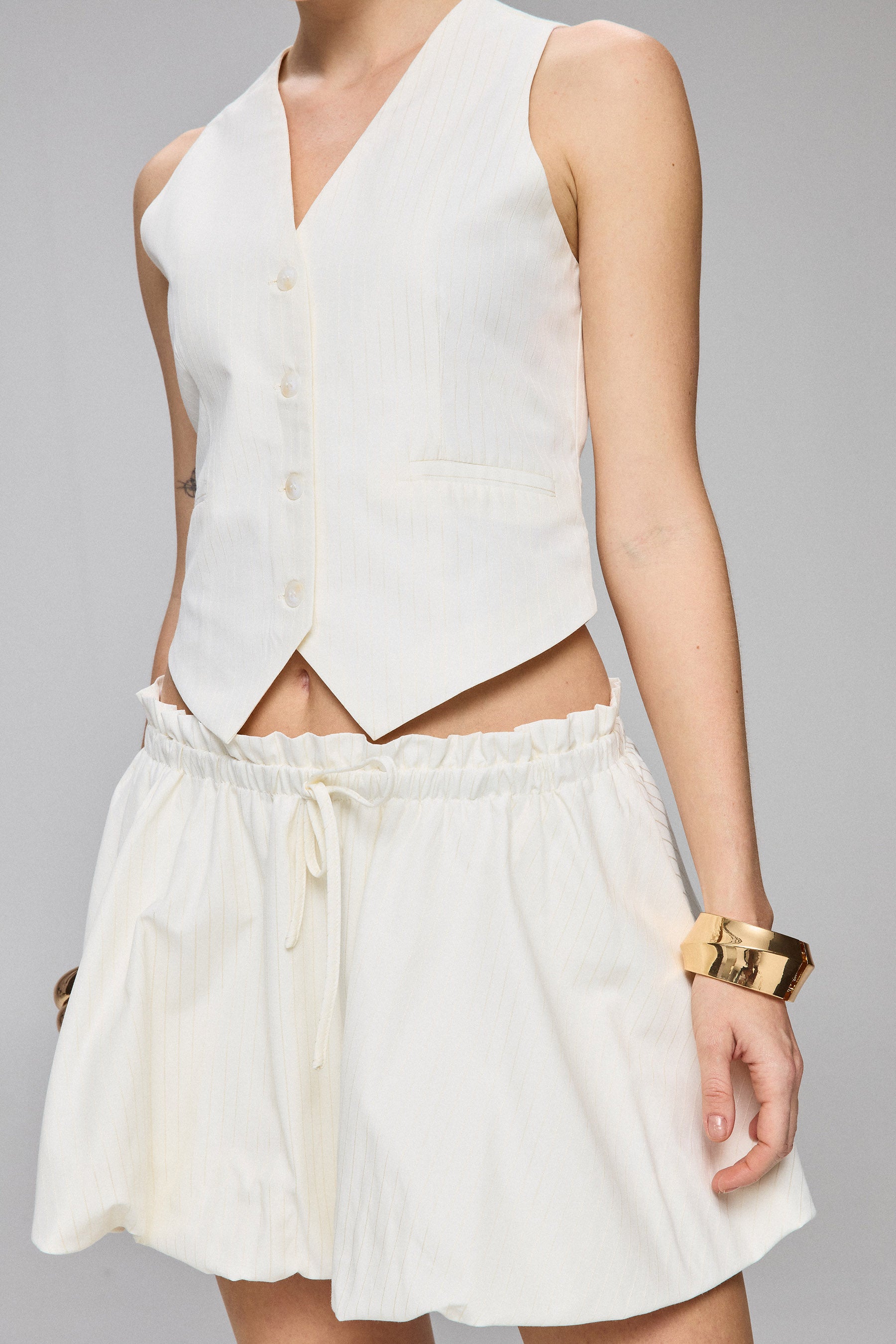 חצאית בלון פסים סט