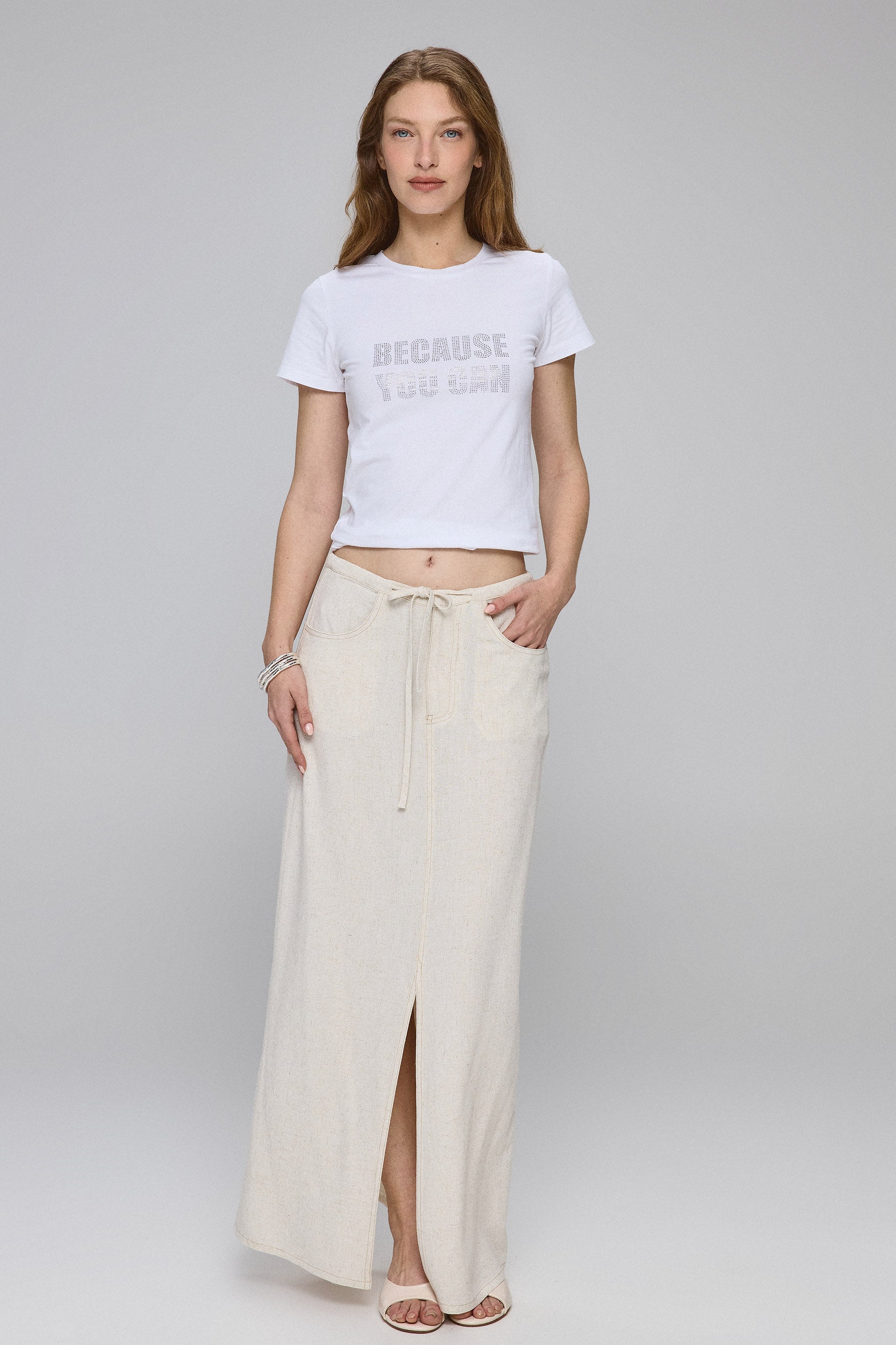 חצאית מקסי נטורל שרוך