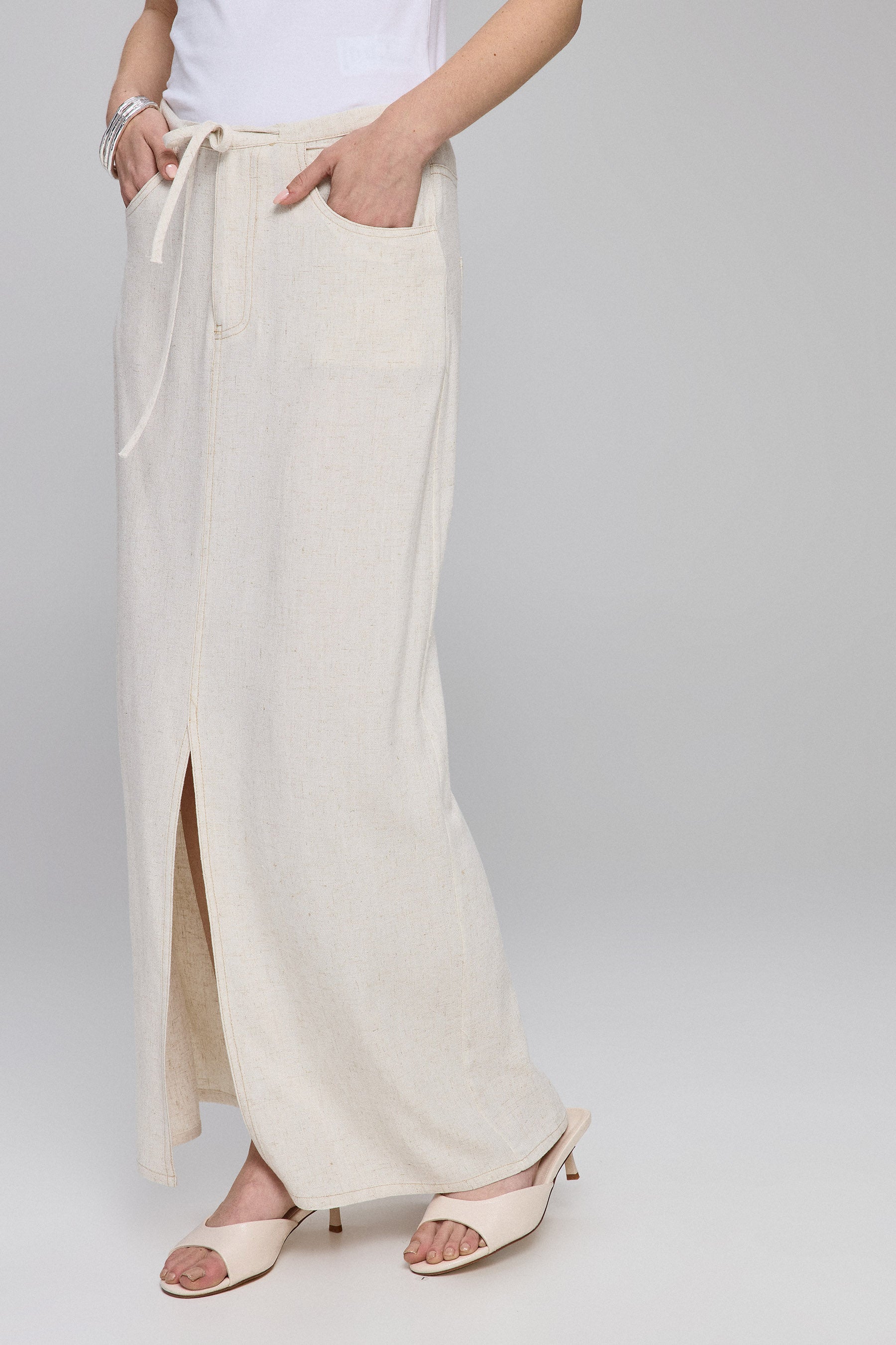 חצאית מקסי נטורל שרוך