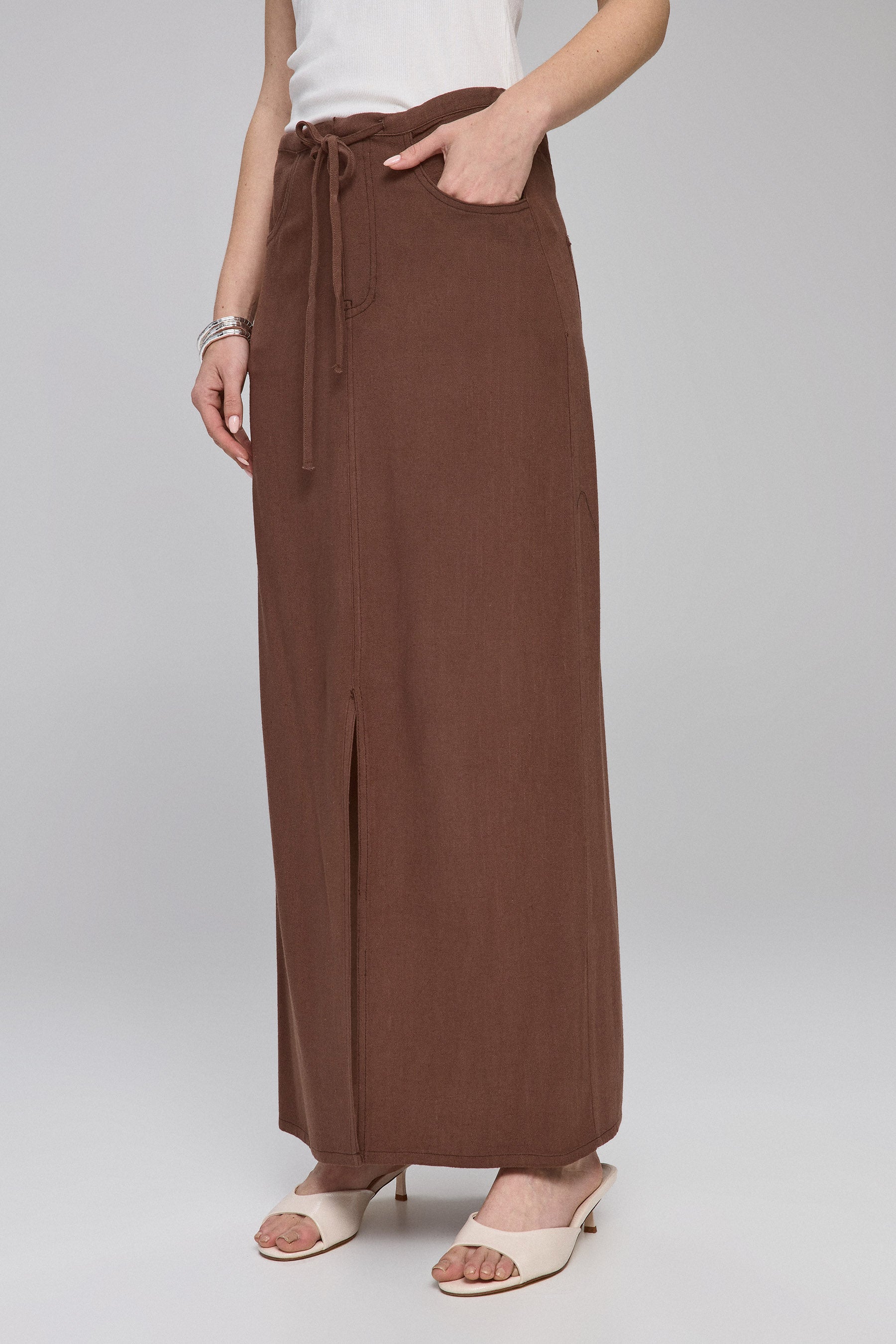 חצאית מקסי נטורל שרוך