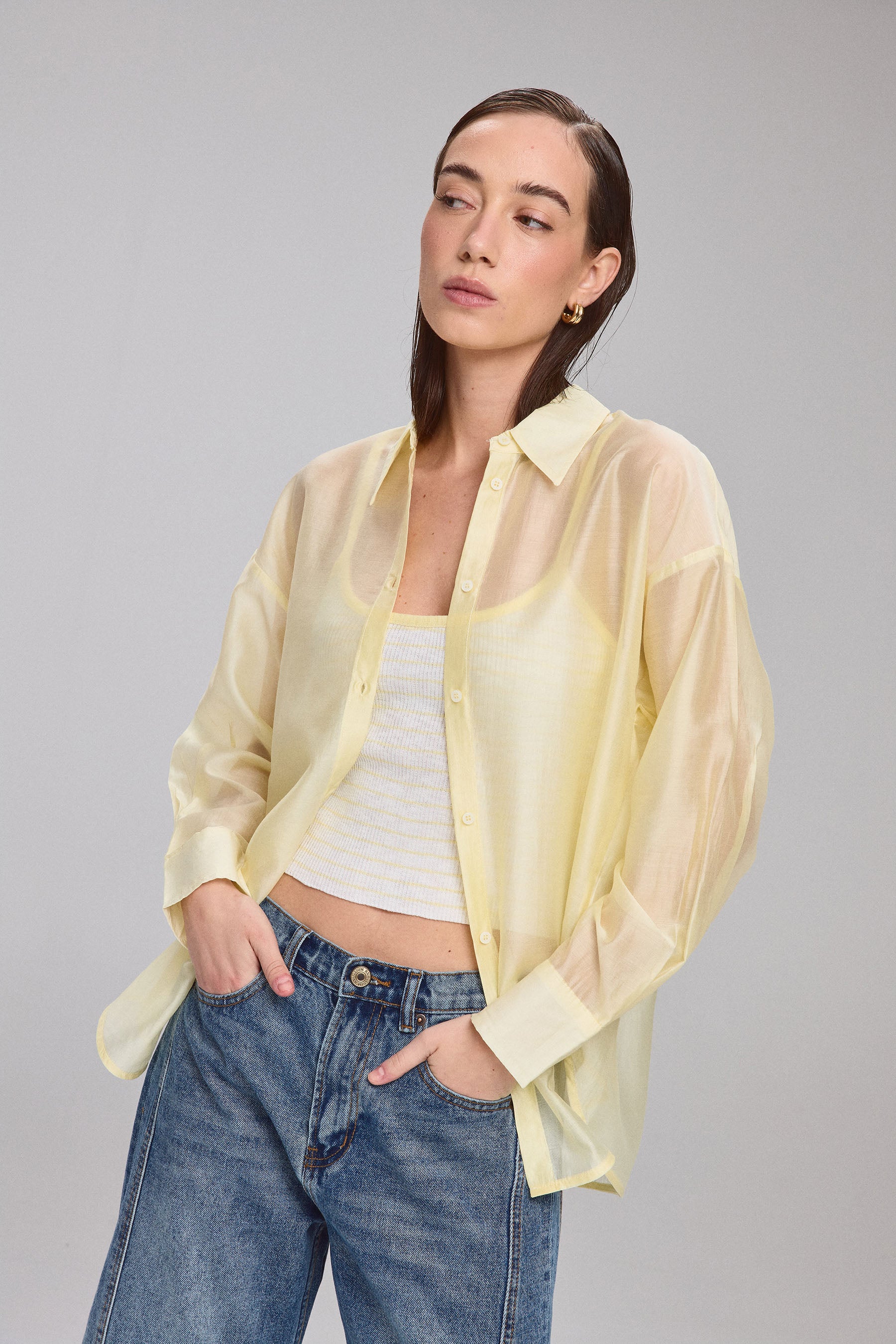 מכופתרת שקופה סט