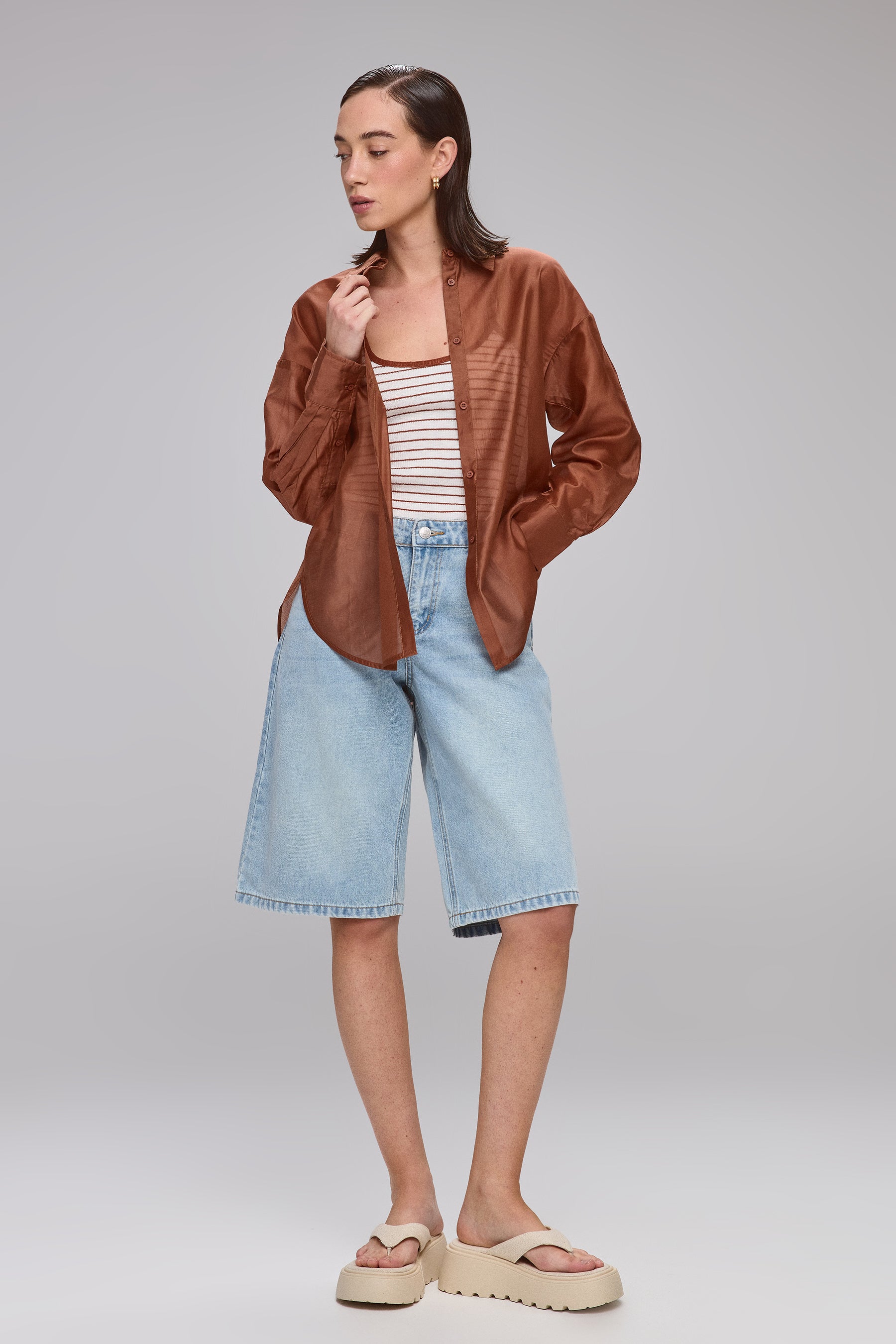 מכופתרת שקופה סט