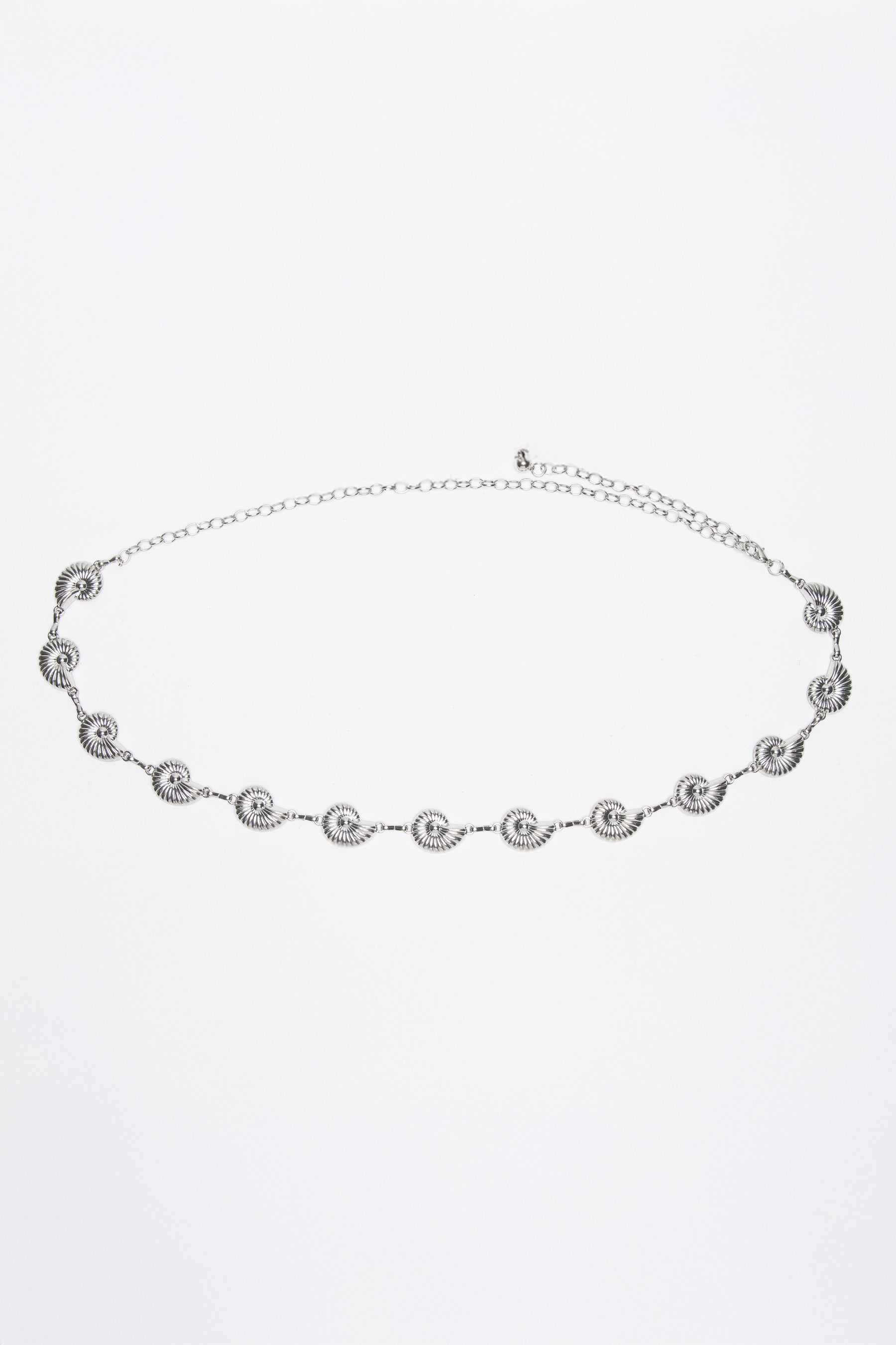 חגורת שרשרת מטאלית צדפות