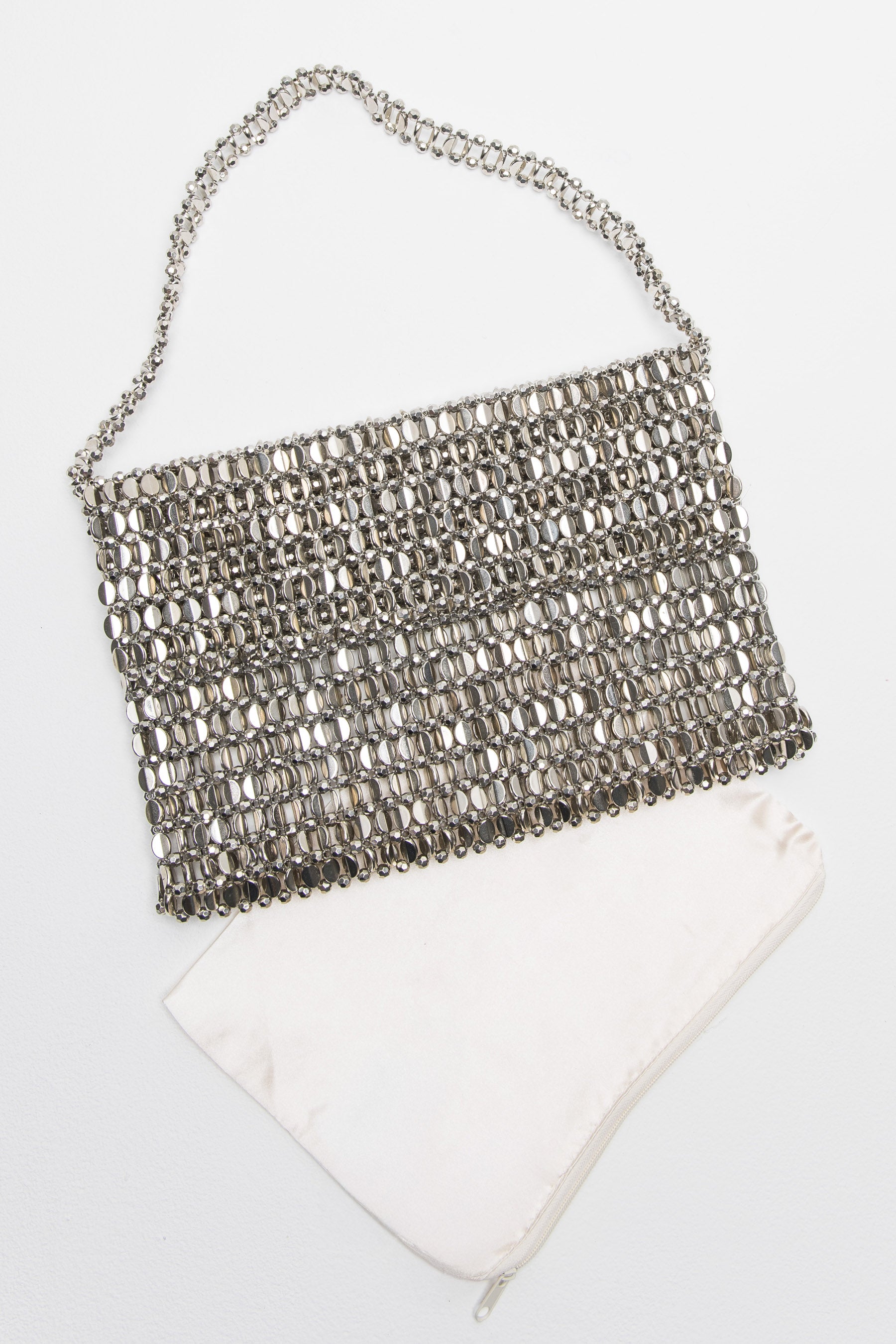 תיק ערב חרוזים- סילבר