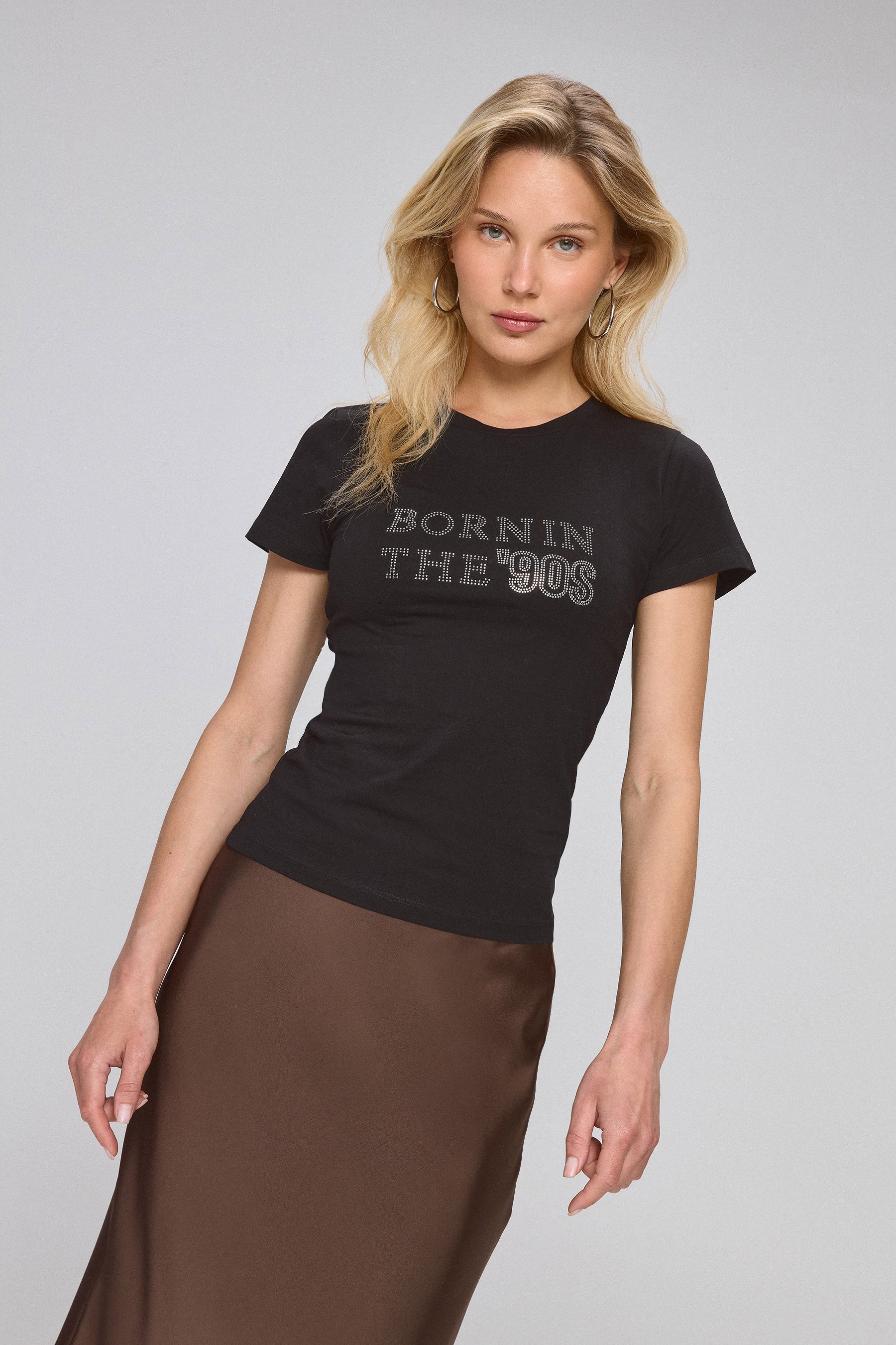 חולצת כיתובי יהלומים