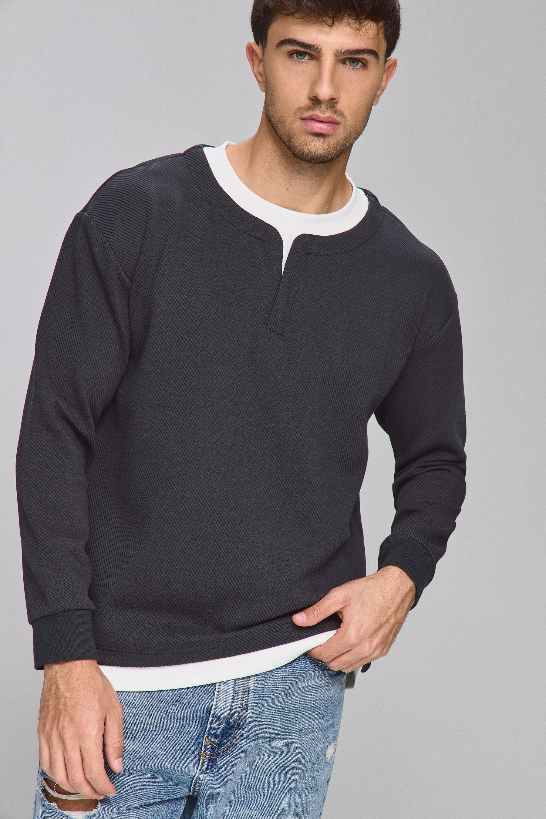 סווטשירט בייס קווילט לייט