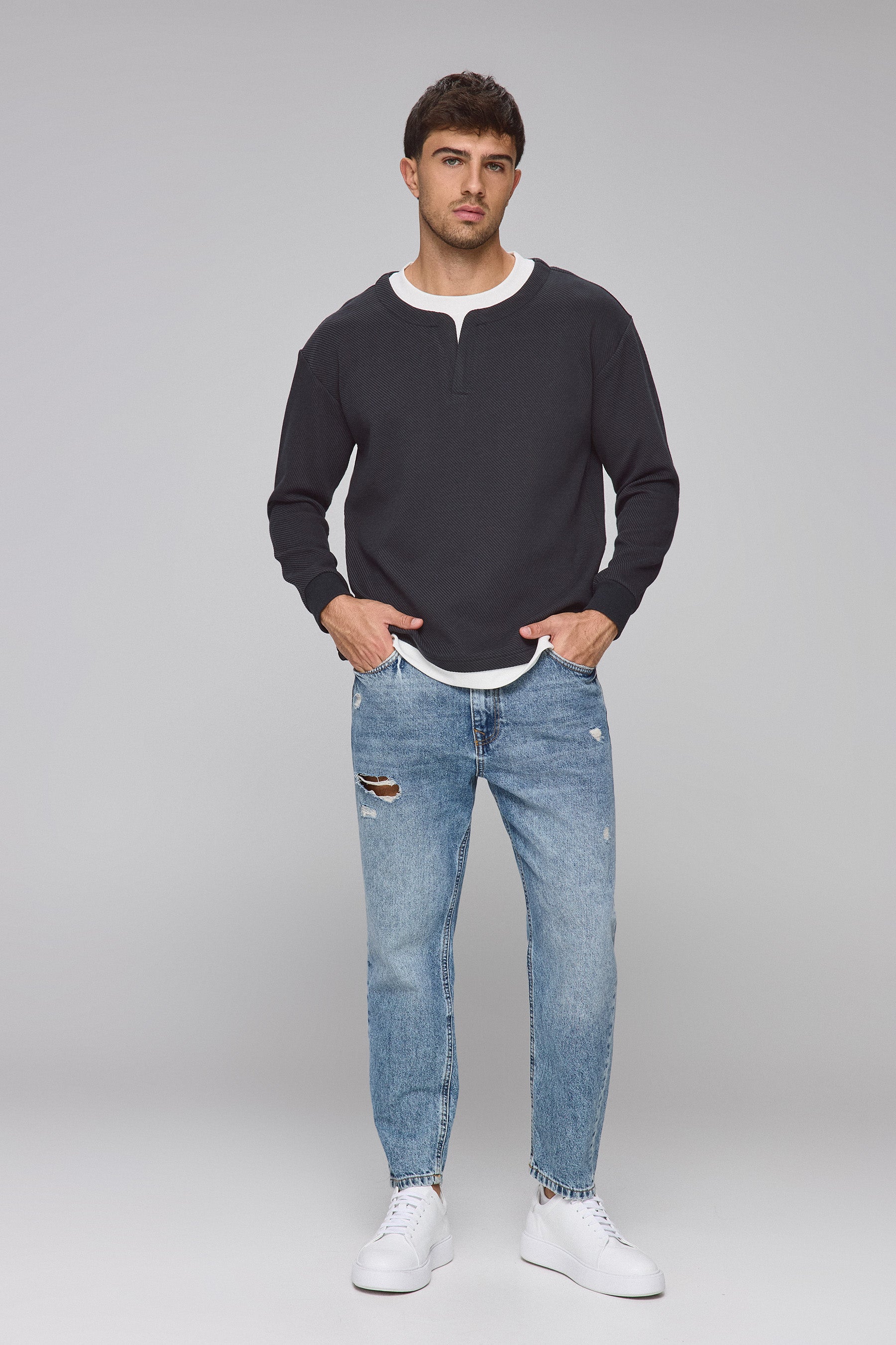 סווטשירט בייס קווילט לייט