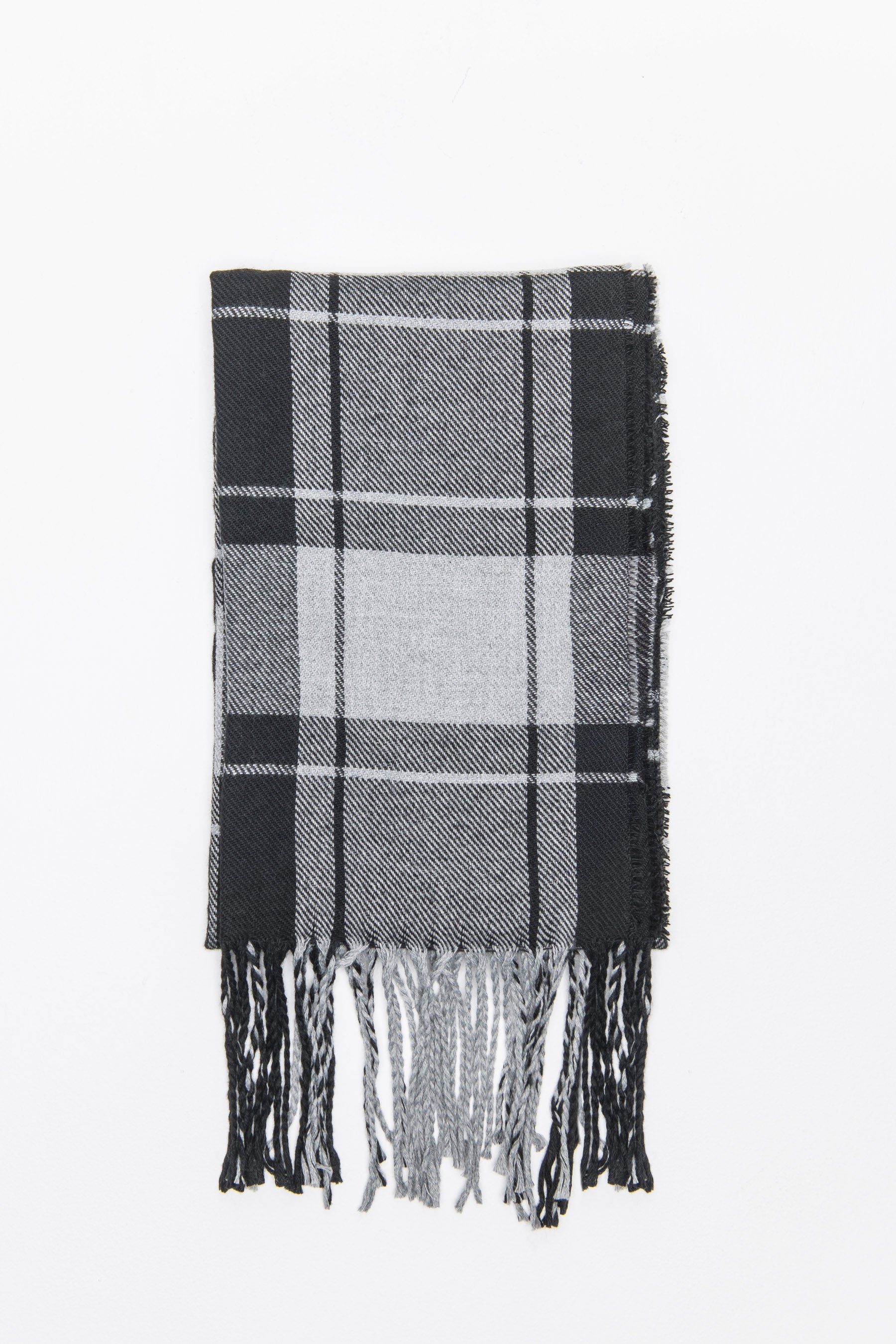 צעיף חורף בהדפס משובץ