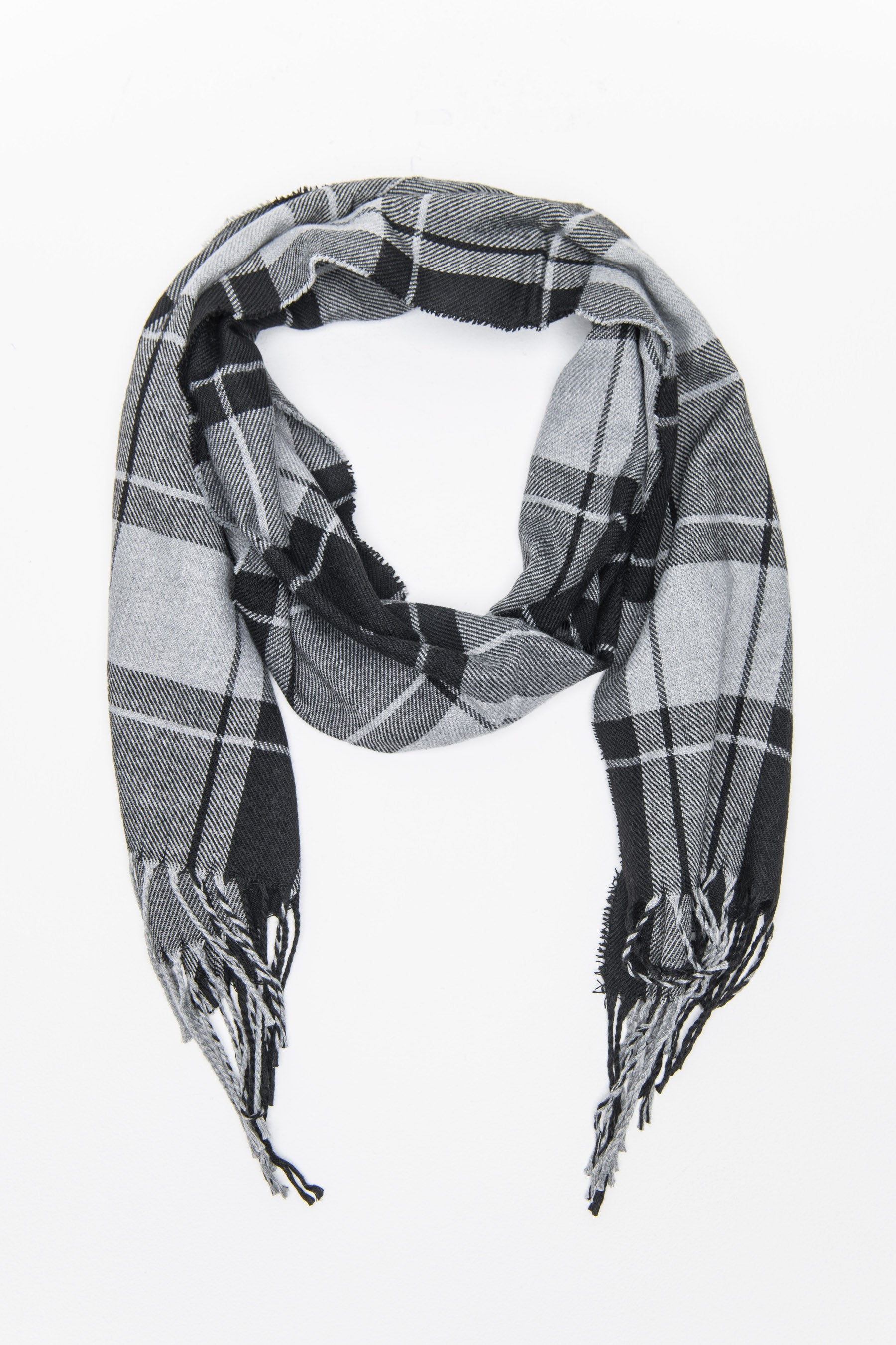 צעיף חורף בהדפס משובץ